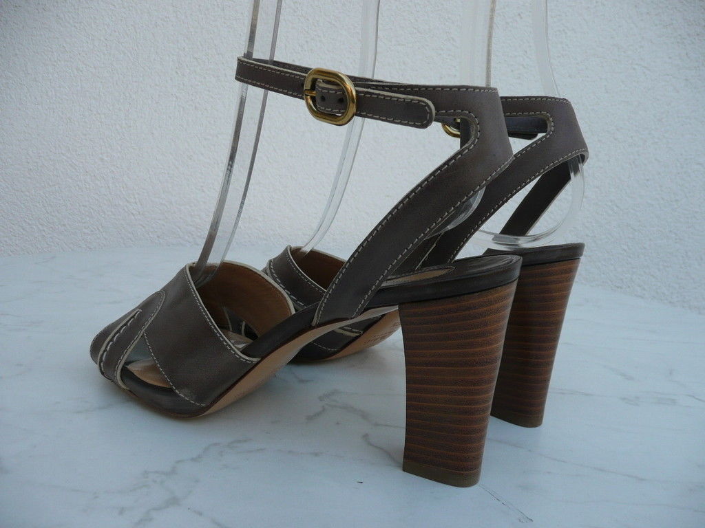 Chloé Chloe size 37.5 sandals heels shoes mocha moka new former RRP €365