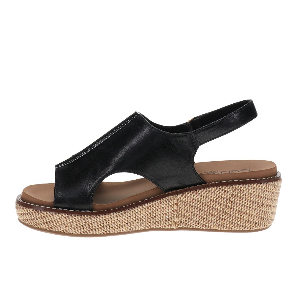 Corkys Volta Ii Studded Wedge Slingback Womens Black Casual Sandals 41-0334-BLK