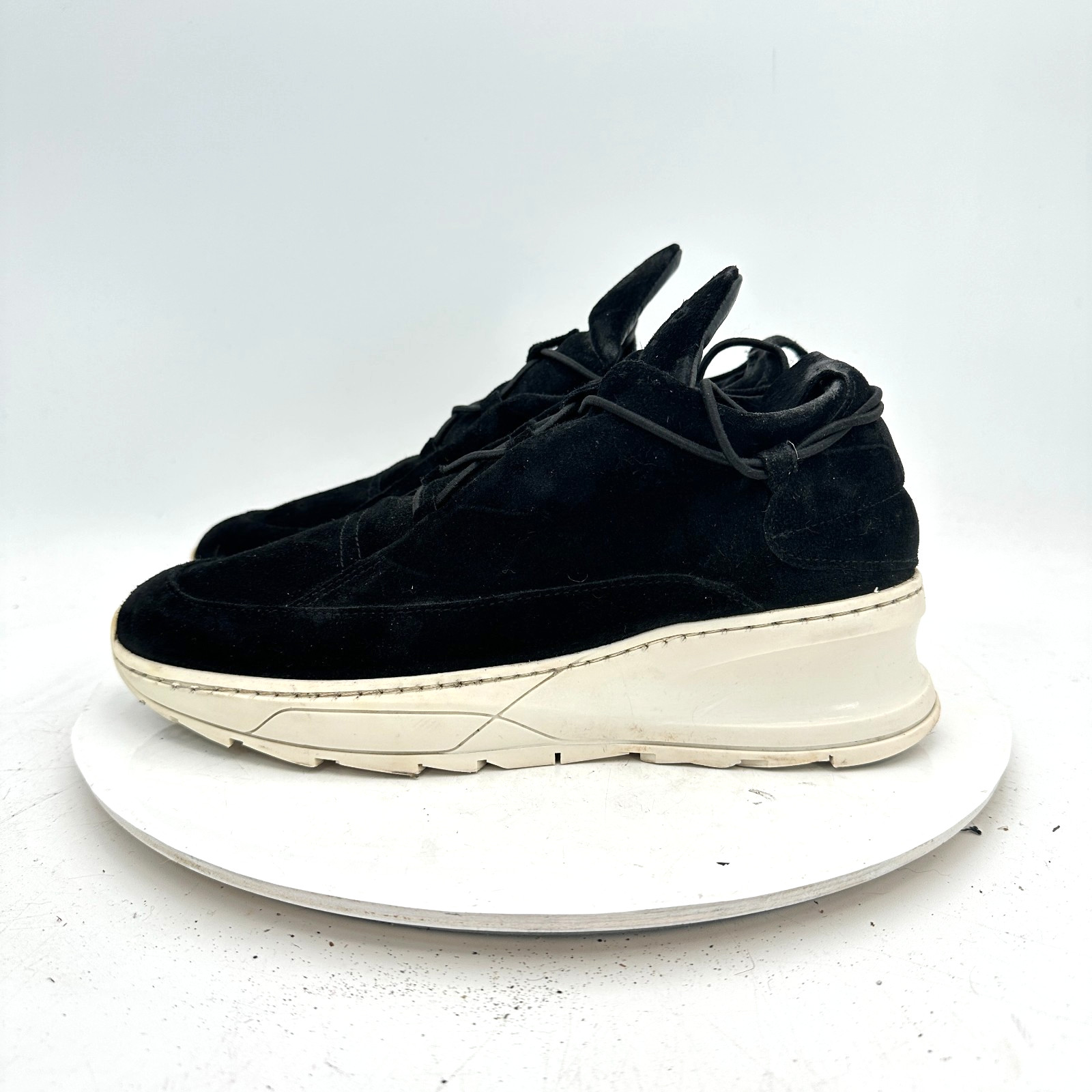 Filling Pieces Women Size EU 38 US 8 Black Suede White Sole Low Top Shoes