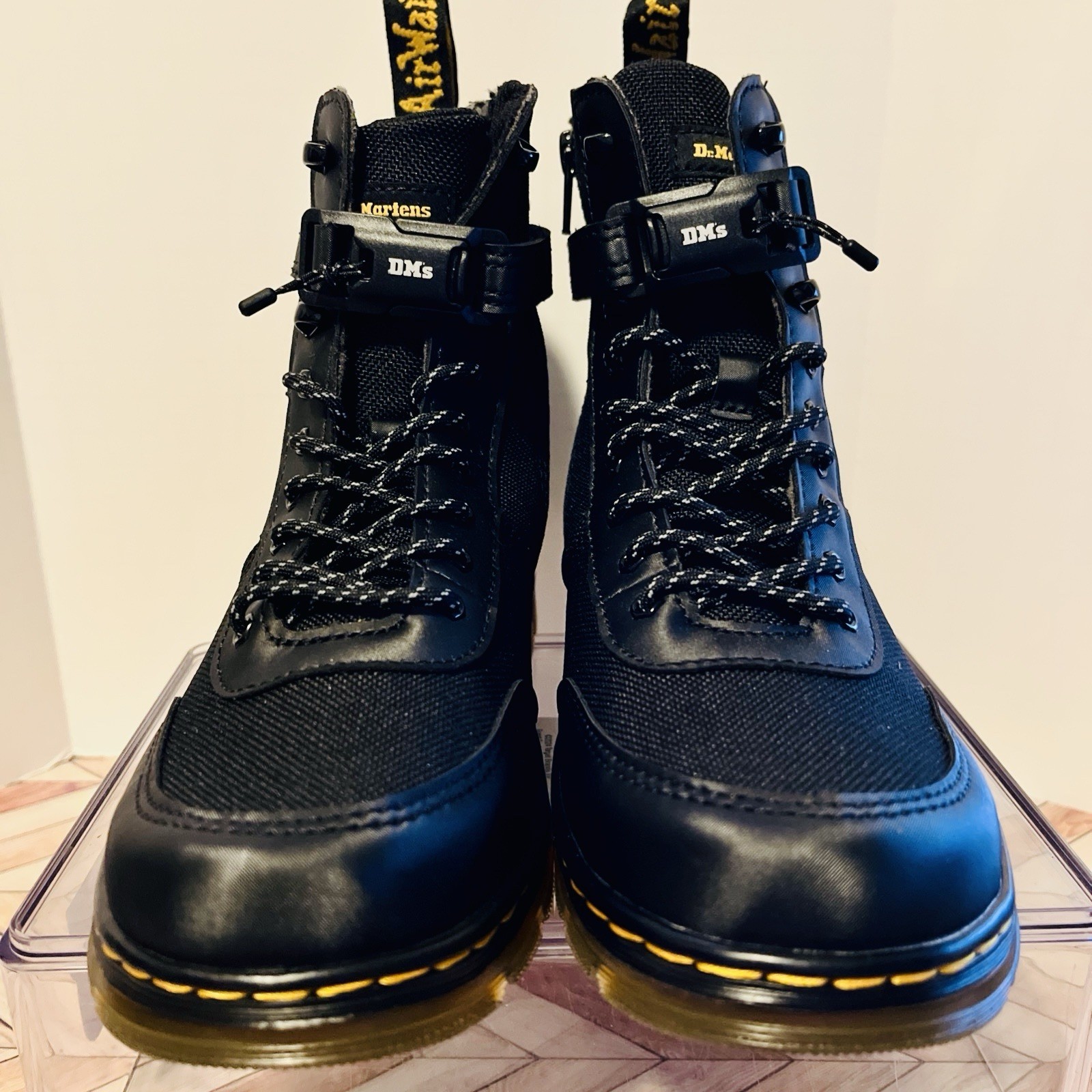 Dr Martens Combs Tech J Extra Tough Poly Casual Boots M 4 W 5 Zip Strap Buckle