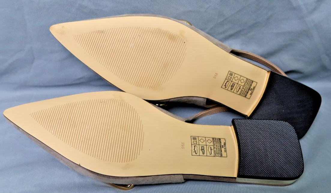White House Black Market Suede Chain-Detail Slingback Women’s Size 9