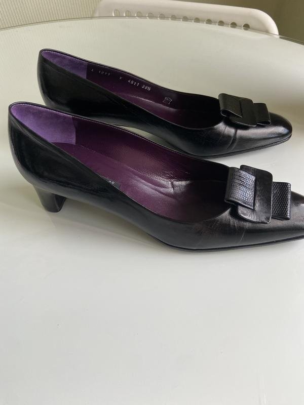 Women Bruno Magli Heels Black Leather 38.5 #M1AV