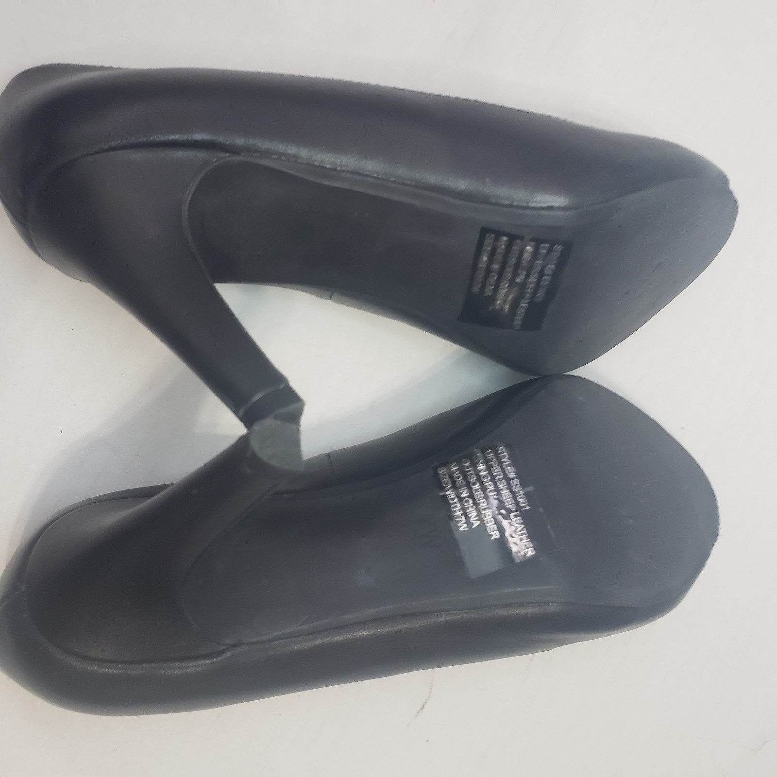 Easy Spirit Shoes Size 7W Black Leather Peep-toe Heels 3.25 inch Dressy Classic