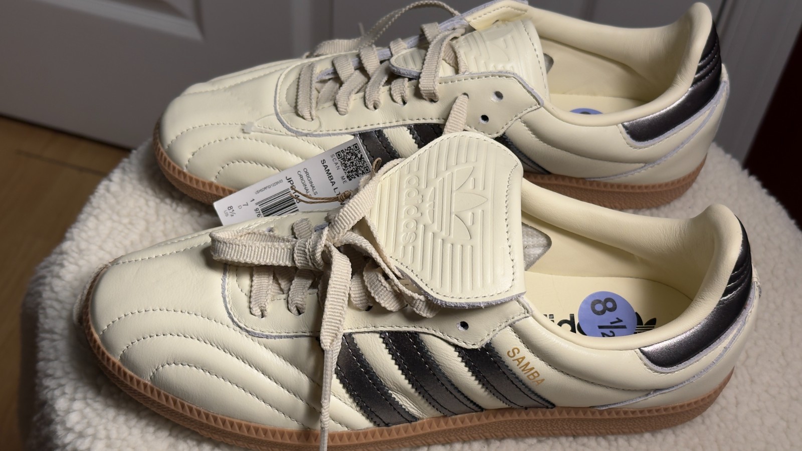 NEW adidas Women’s US 8.5 – Samba Long Tongue Originals Cream White JP6143
