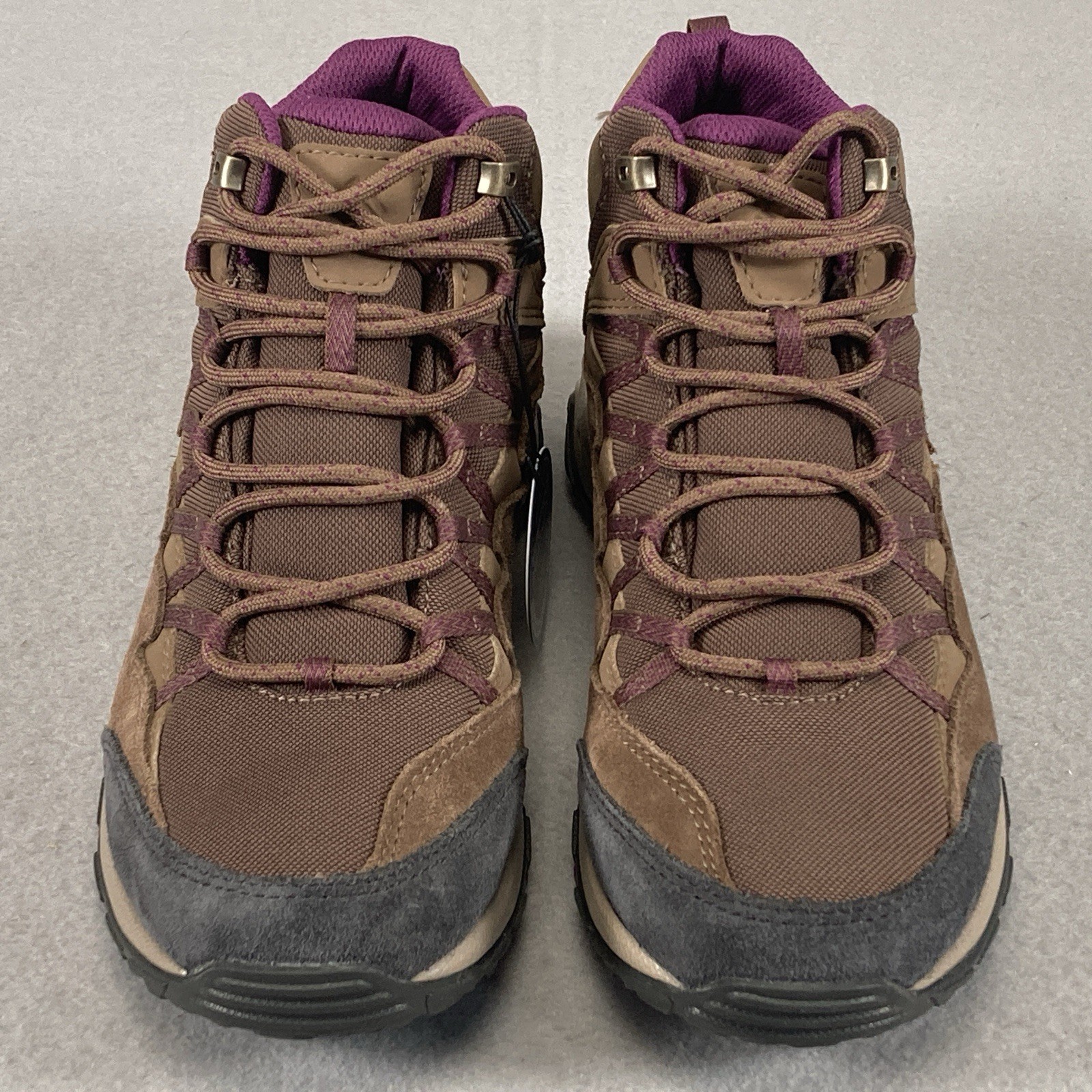 Columbia Redmond Mid Waterproof Hiking Boots Womens 7 Brown Leather Shoes