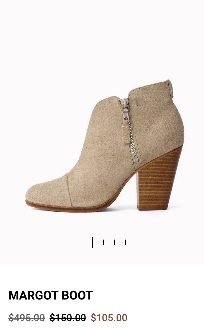Rag and Bone Margo Ankle Boot In Color Stucco Gray Women’s Size EU 36 US 6