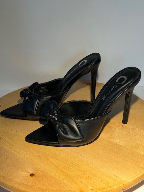 Journee Zelah Tru Comfort Foam Open Toe High Stiletto Heels | Size 7 | Blk | New