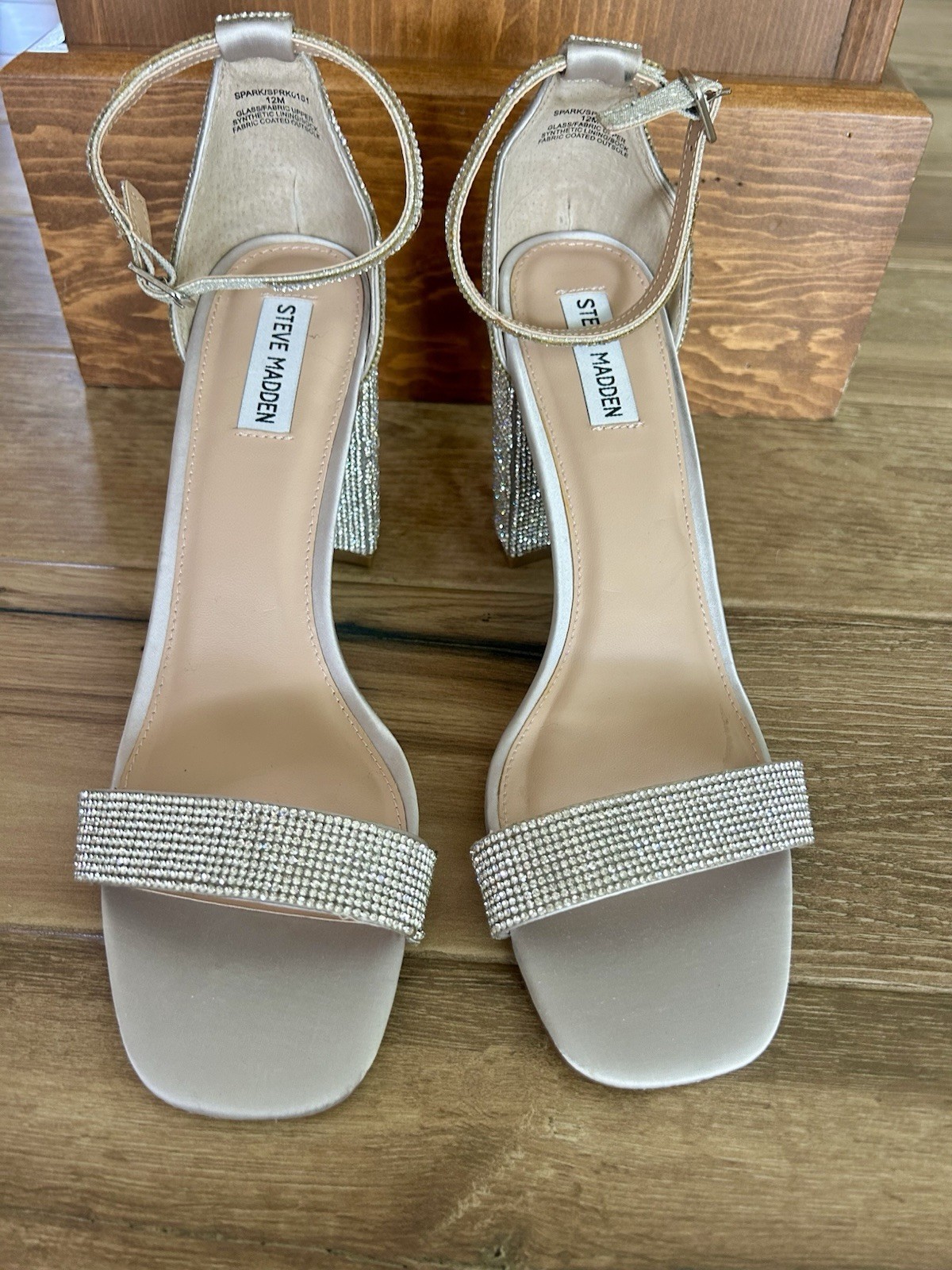 Steve Madden CARRSON RHINESTONES Silver Bright Women’s 12 Hoco Prom Party