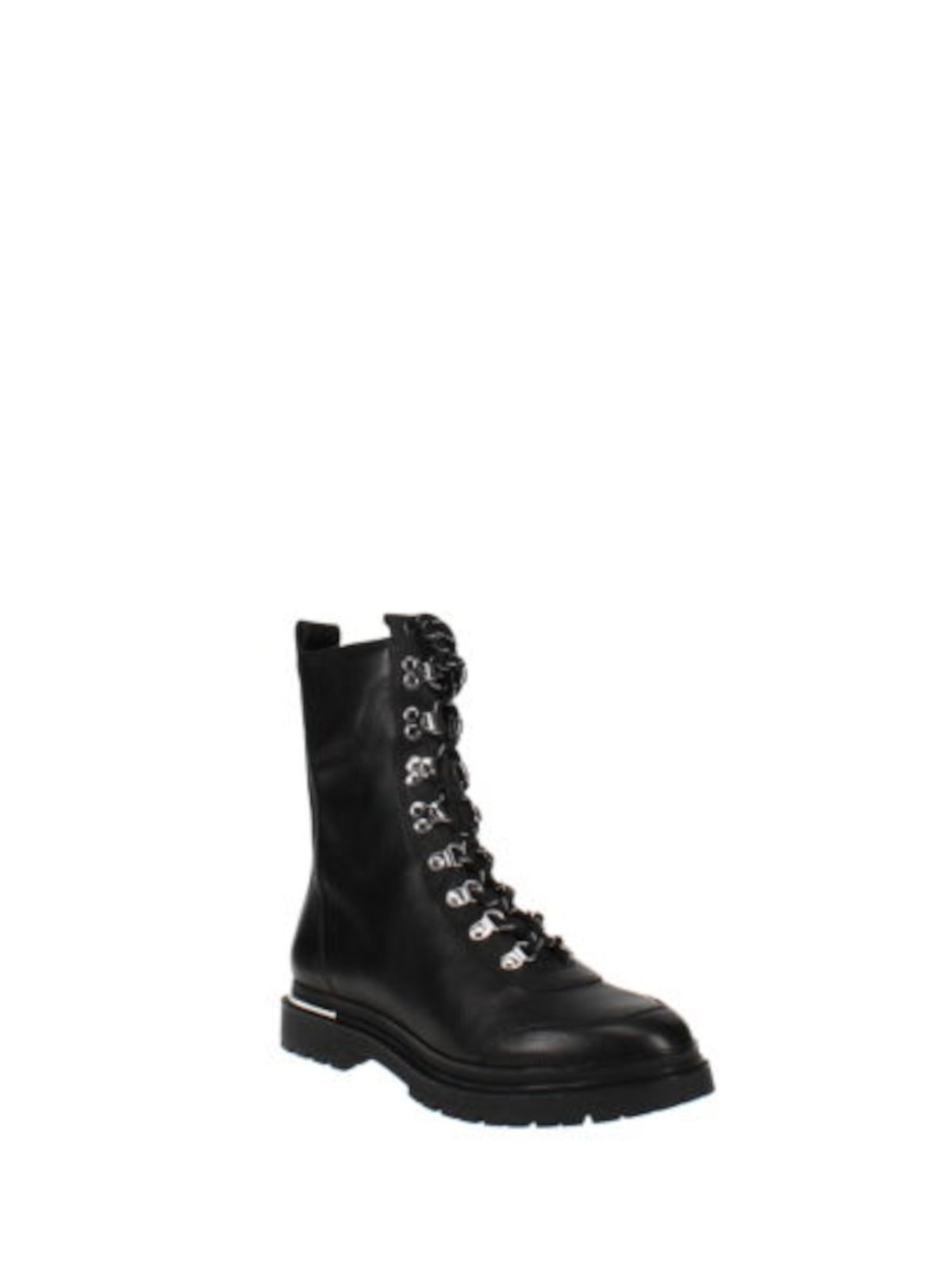 VIA SPIGA Womens Black 0.5″ Platform Accents Tavvi Leather Combat Boots 6 M