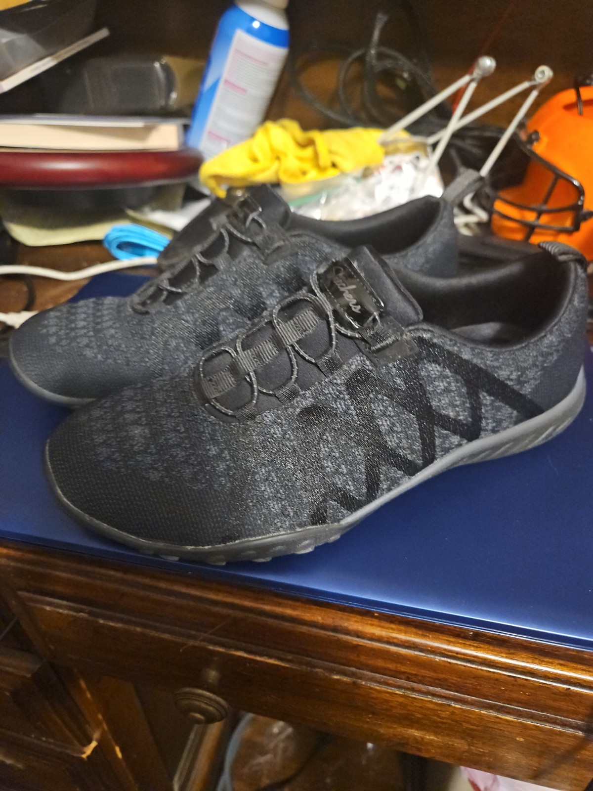 Skechers Relaxed Fit Sneakers Shoes Women’s 5 Black Breathe Easy Infi-Knity