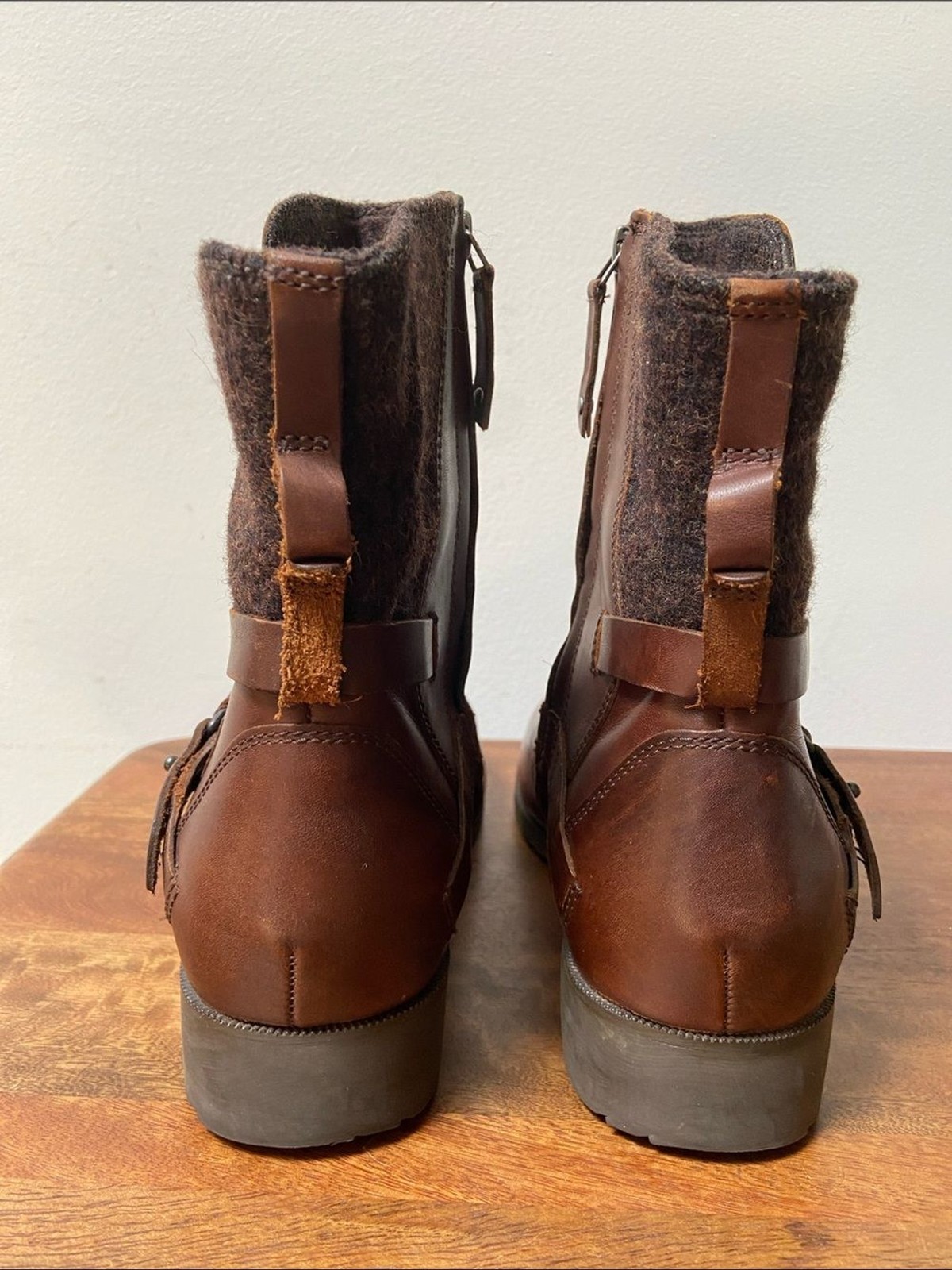 Teva De La Vina Wool Leather Ankle Boots Waterproof