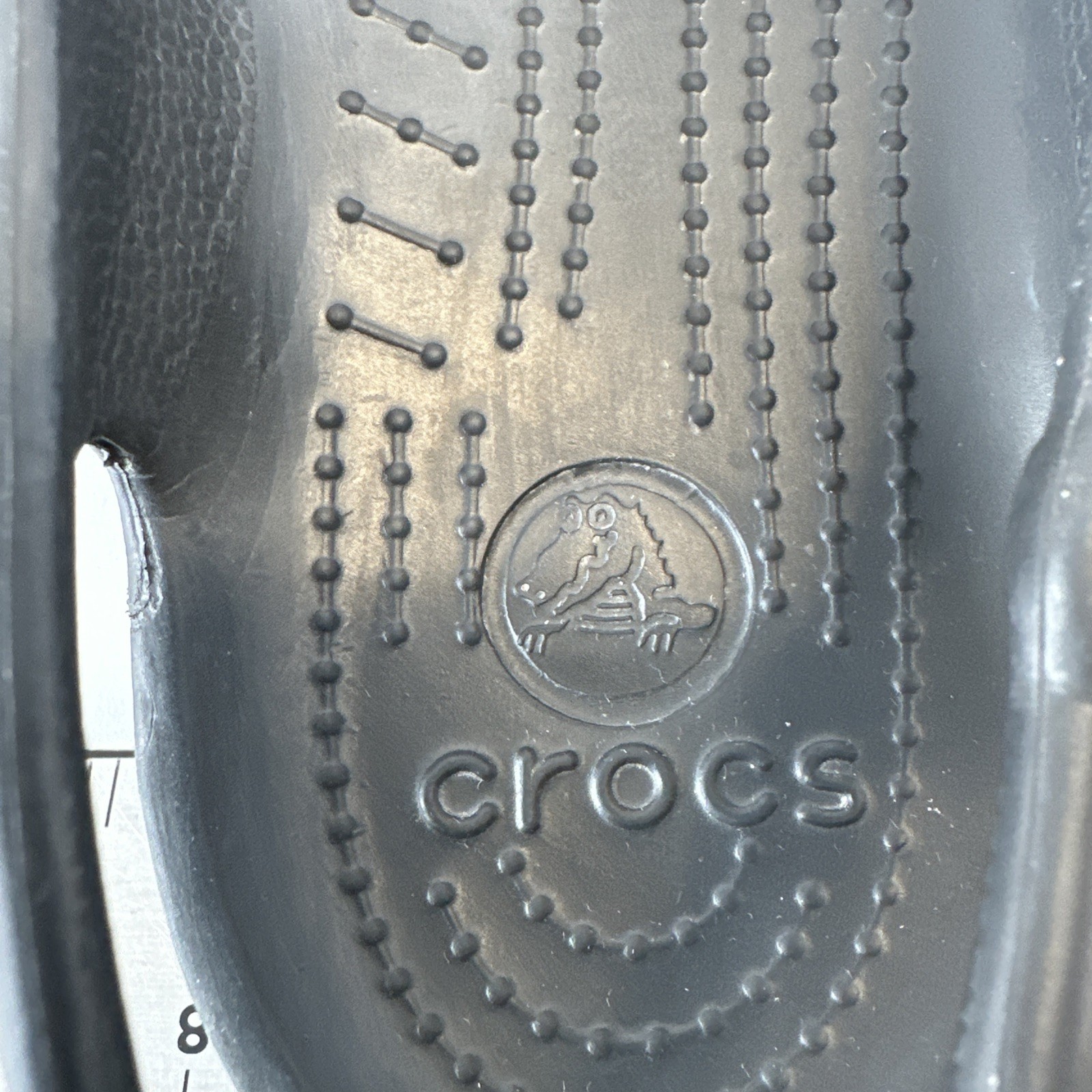 CROCS Jayna Slingback Flat w/ Crystal Charm Women’s 9 Black EUC