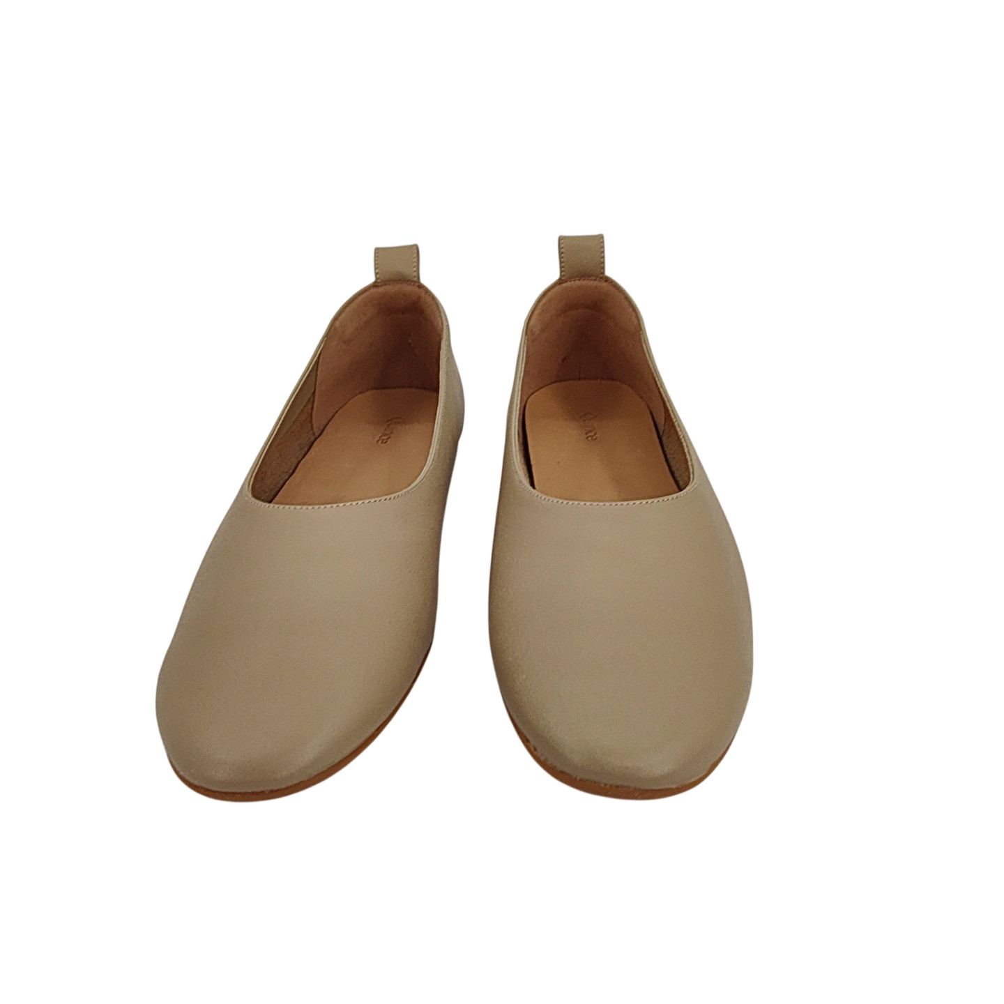 Quince Women Italian Leather Glove Ballet Flat Almond Shoes 9