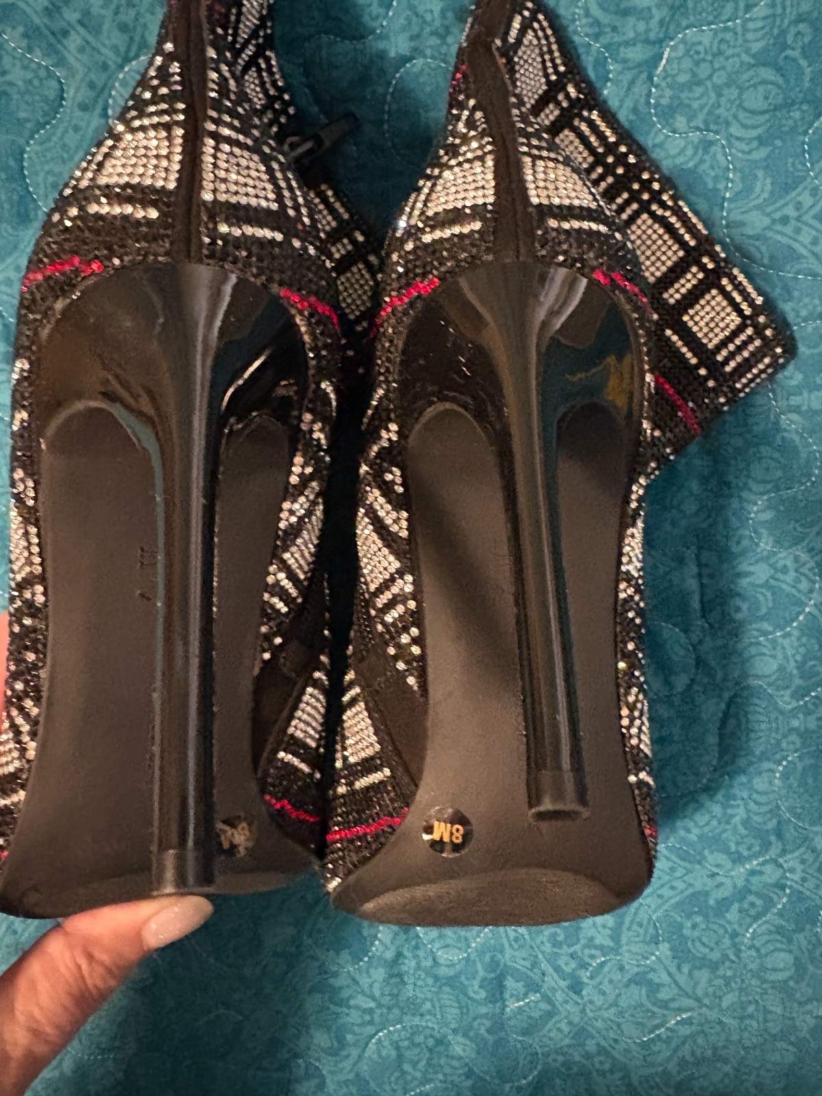 INC Chrystal Embellished Sparkly Booties Size 8. NWOB