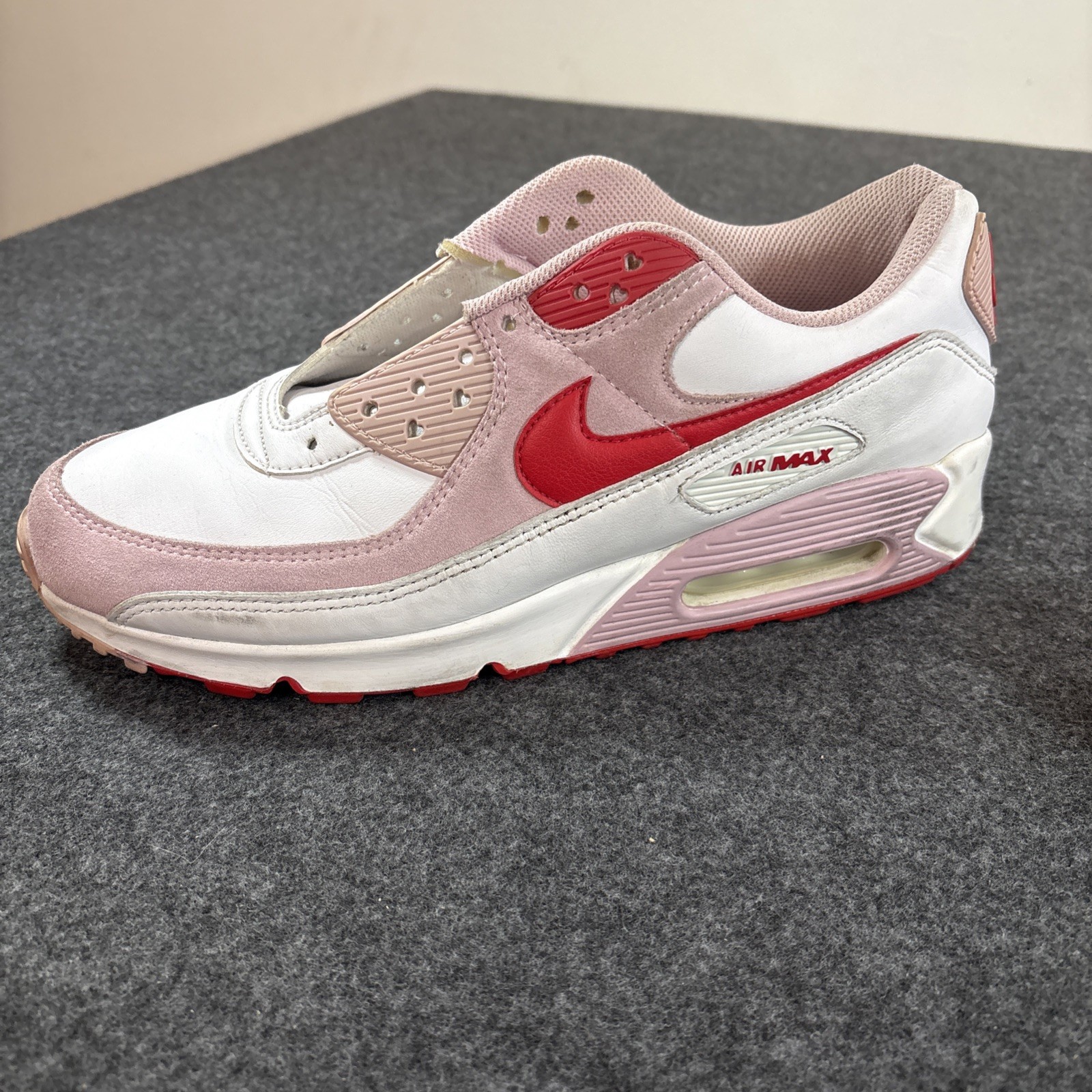 Nike Air Max 90 Love Letter Valentines Day ‘21 Pink Red White DD8029-100 Size 12