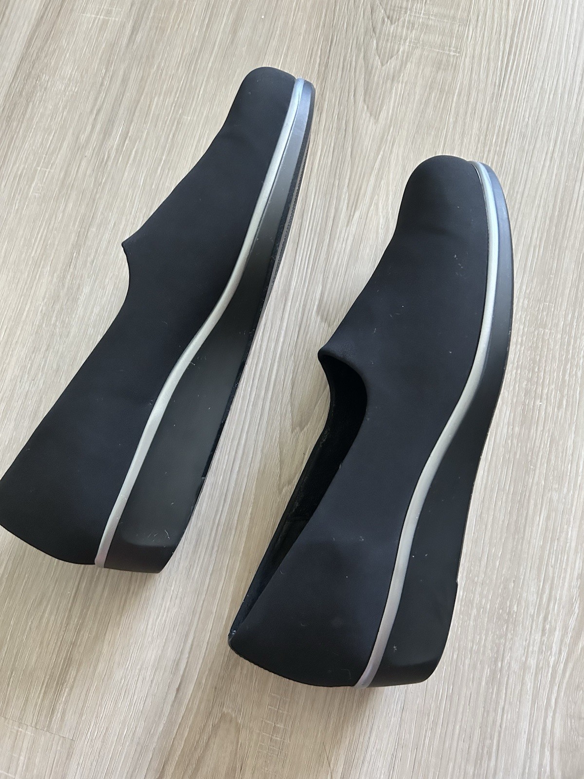 SAS Bliss Women Black Slip On Comfort Shoes Tripad Made USA Leather No Box