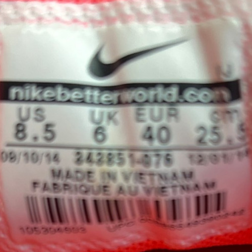 Nike Air Max Torch 4 Womens Size 8.5 Gray Pink Athletic Running Shoes Sneakers
