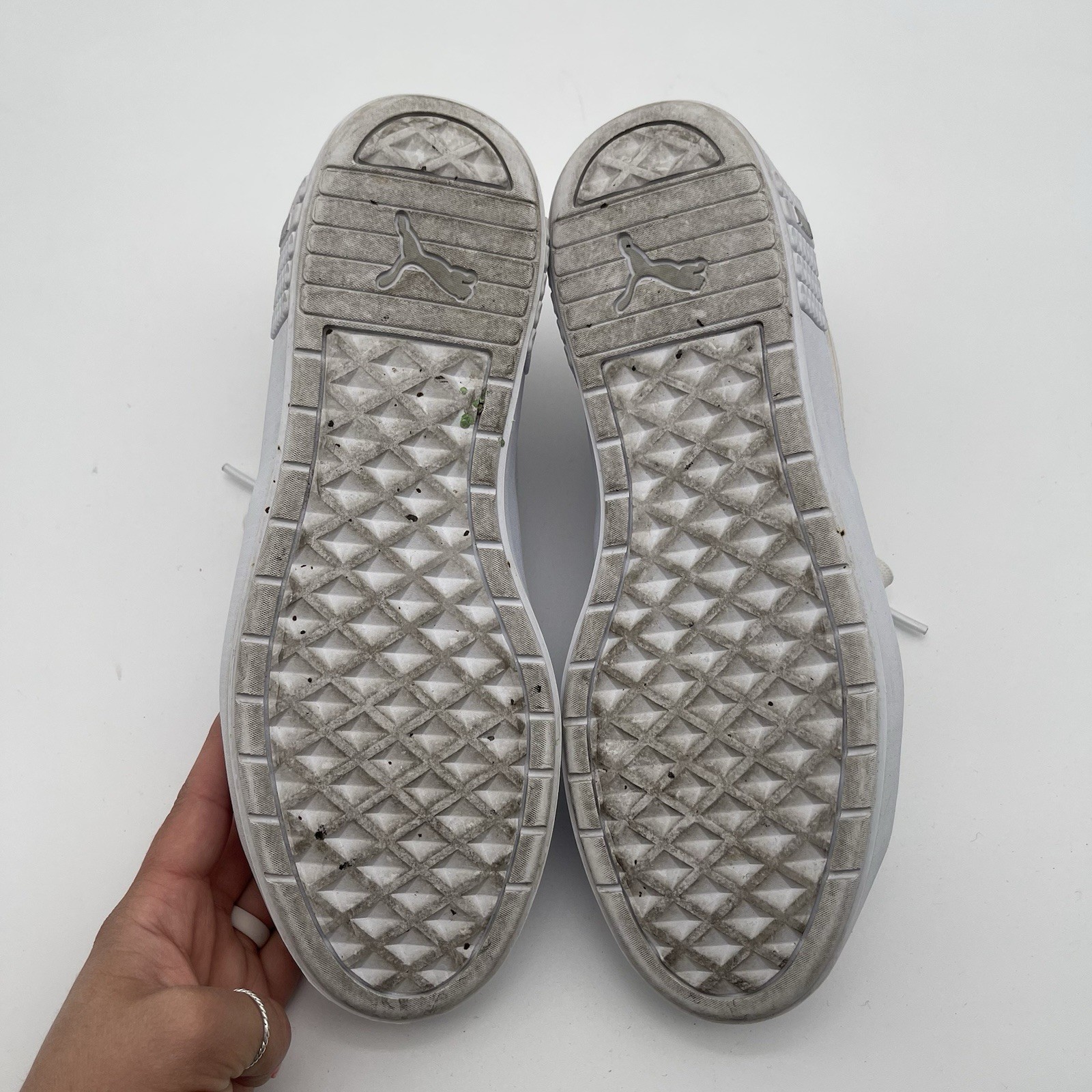 Puma Smash V2 Platform White Lace Up Casual Sneakers 394006 Womens Size 10