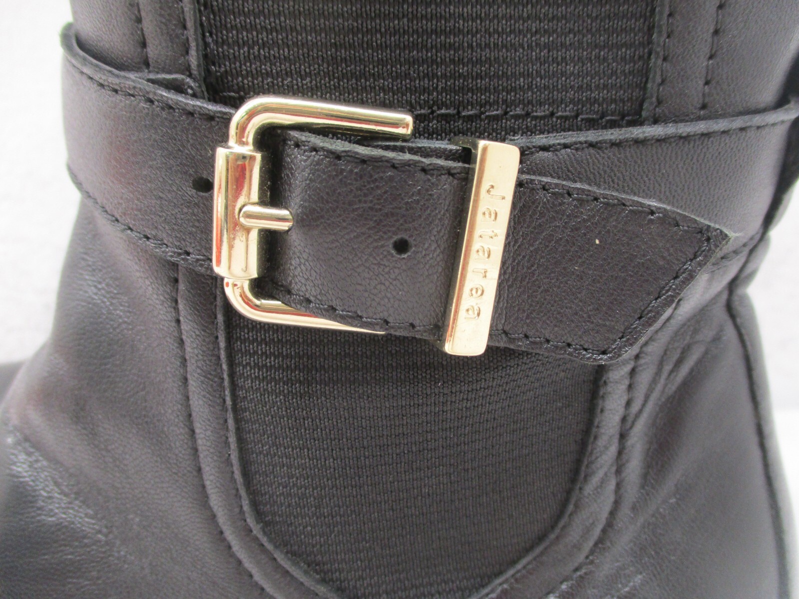 JATAREA Black Leather Knee High Riding Boots Womens Size 7.5