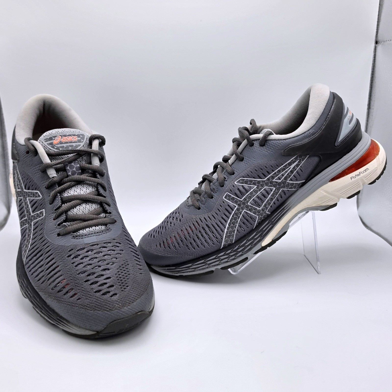 Asics GEL-Kayano 25 Running Shoes Womens 7.5 Grey Excellent 1012A026 FlyteFoam