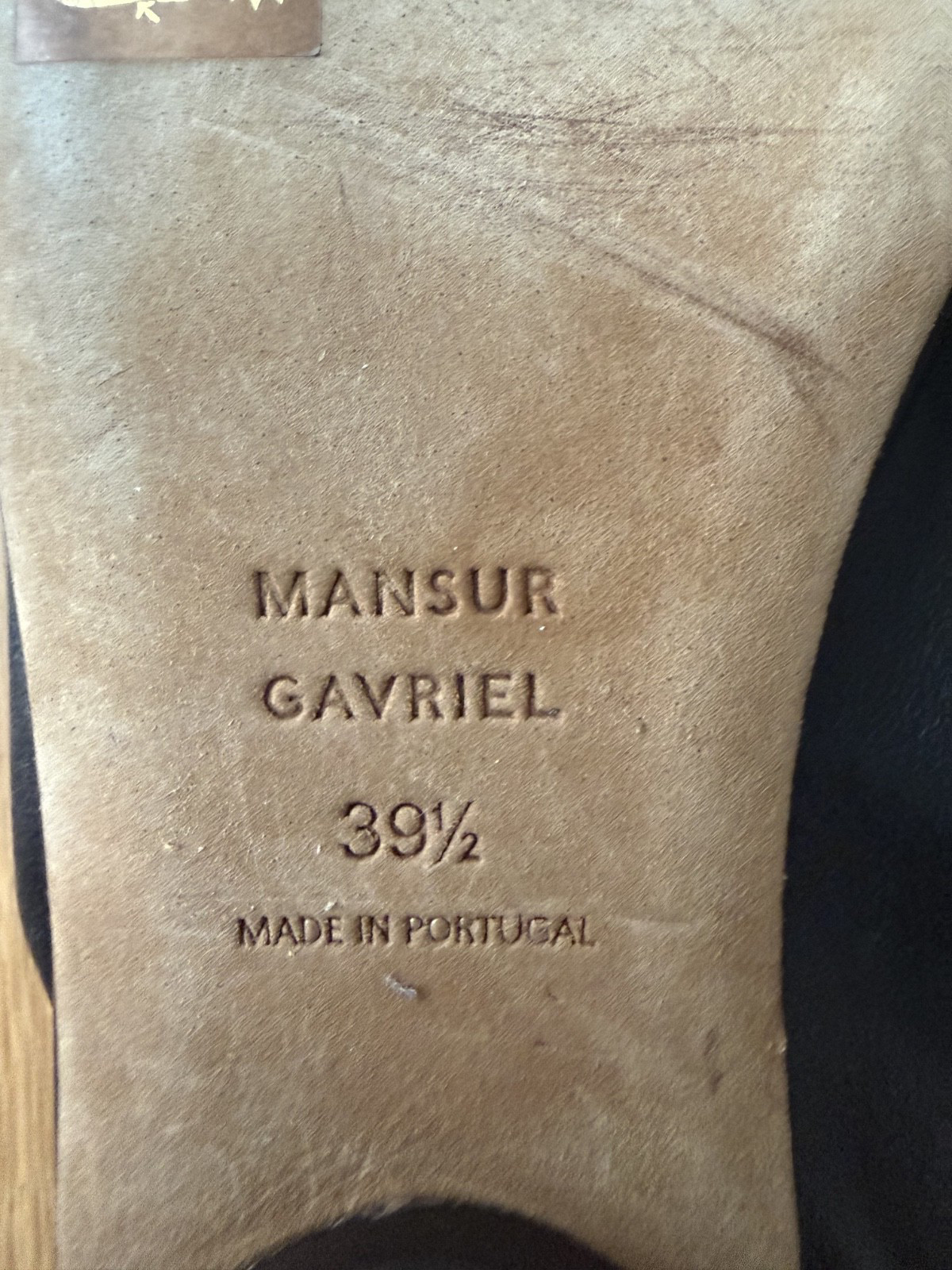 MANSUR GAVRIEL Black Leather Ruched Ballerina Glove Flat NWD Retail $495