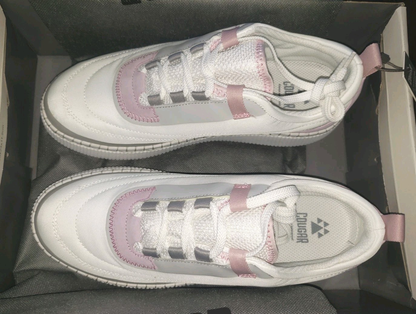 NEW Wmn’s SZ 10, COUGAR Sayah Shoes WHITE / LAVENDER Platform Sneaker. 229864
