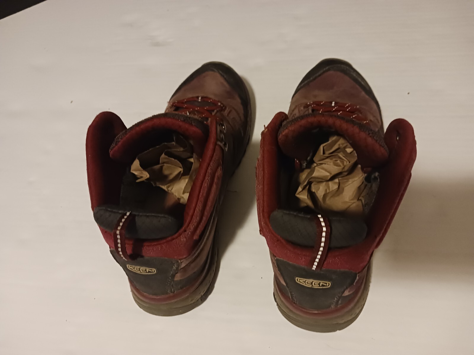 Keen Terradora Mid Leather Hiking Boots Womens 9.5 Pink Maroon Red Waterproof