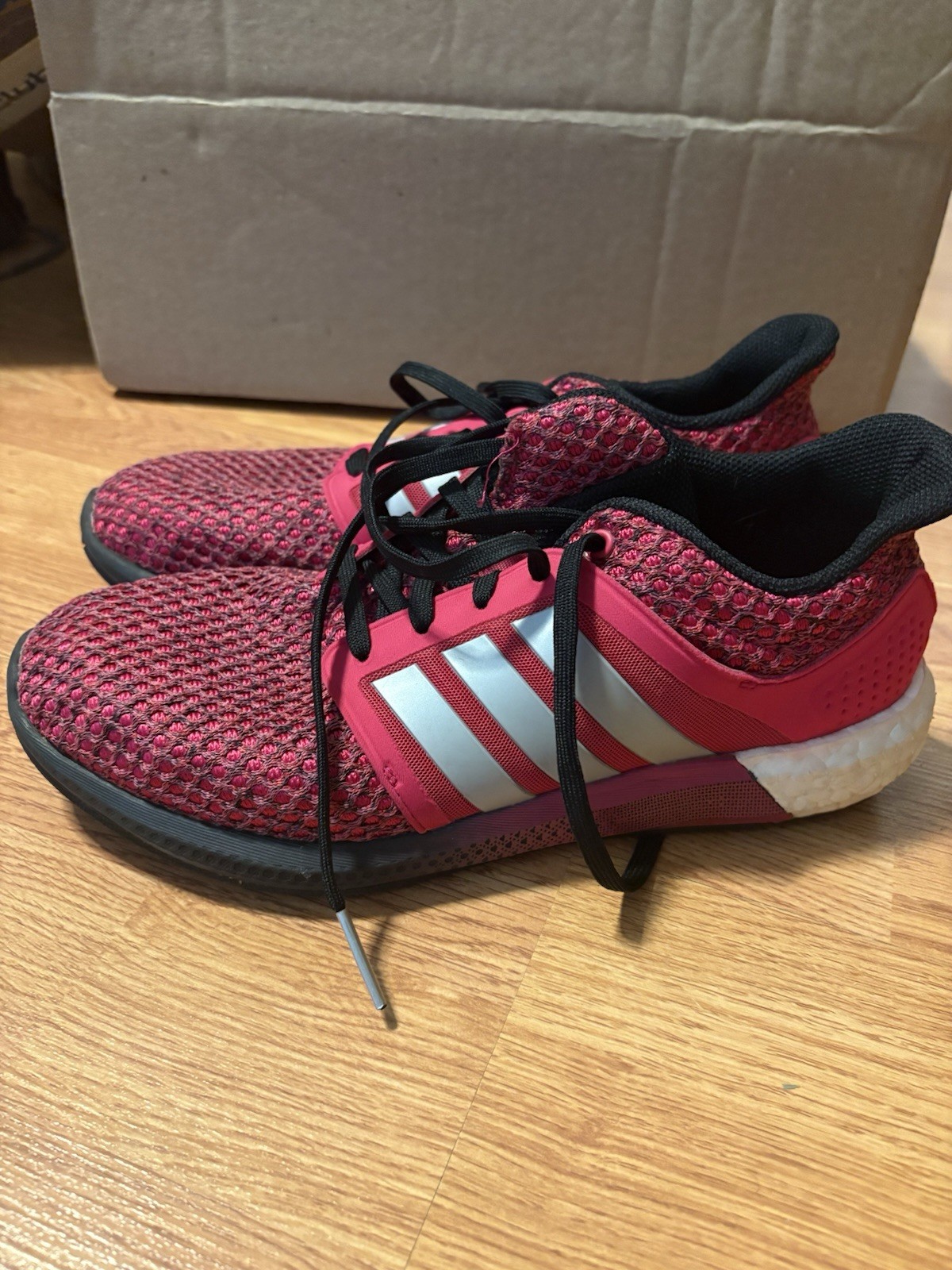 adidas Solar Boost Men’s Cushioned Sneakers Pink/Black/White D68999