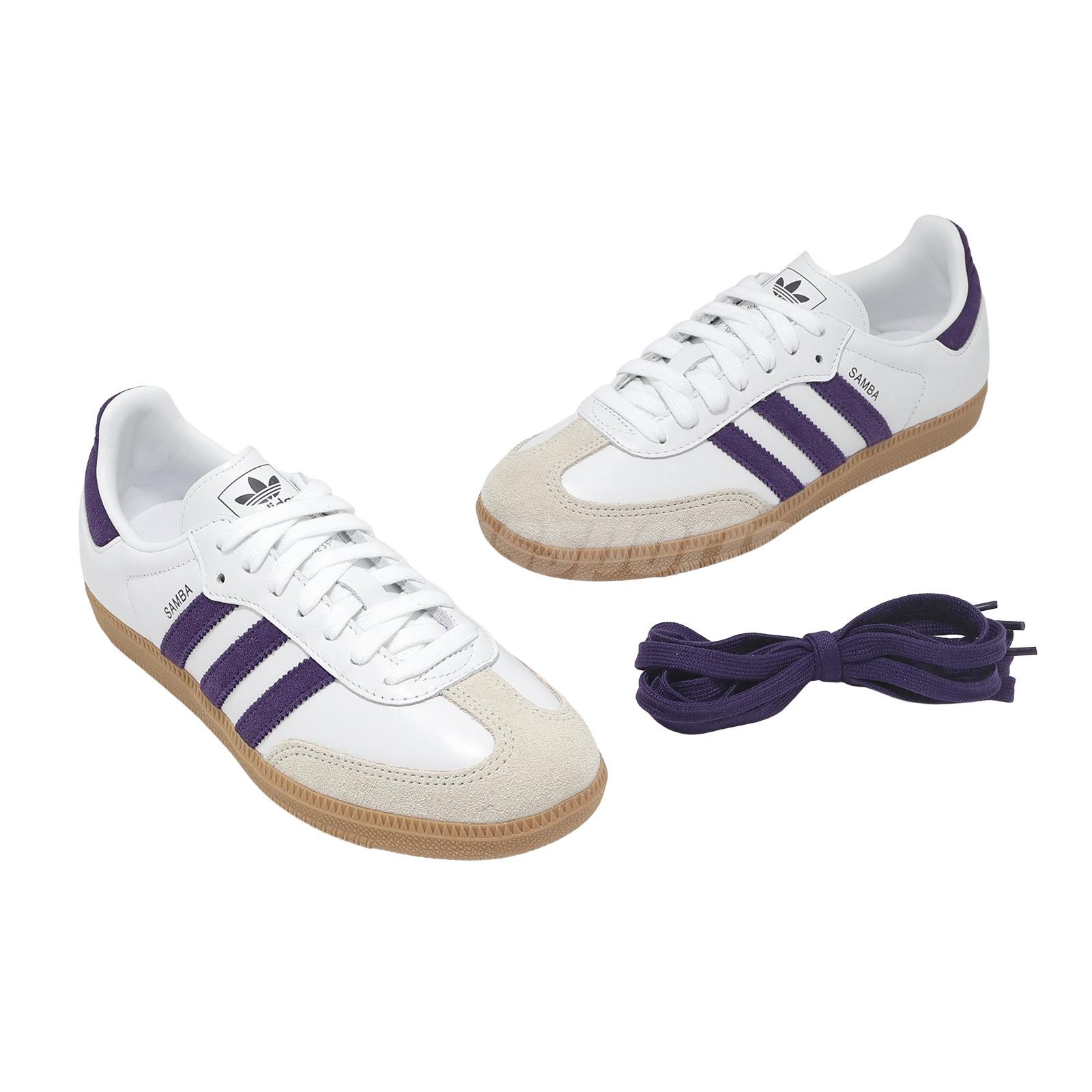 adidas Originals Samba OG W White Aurora Plum Gum Women Casual Shoes JS1392