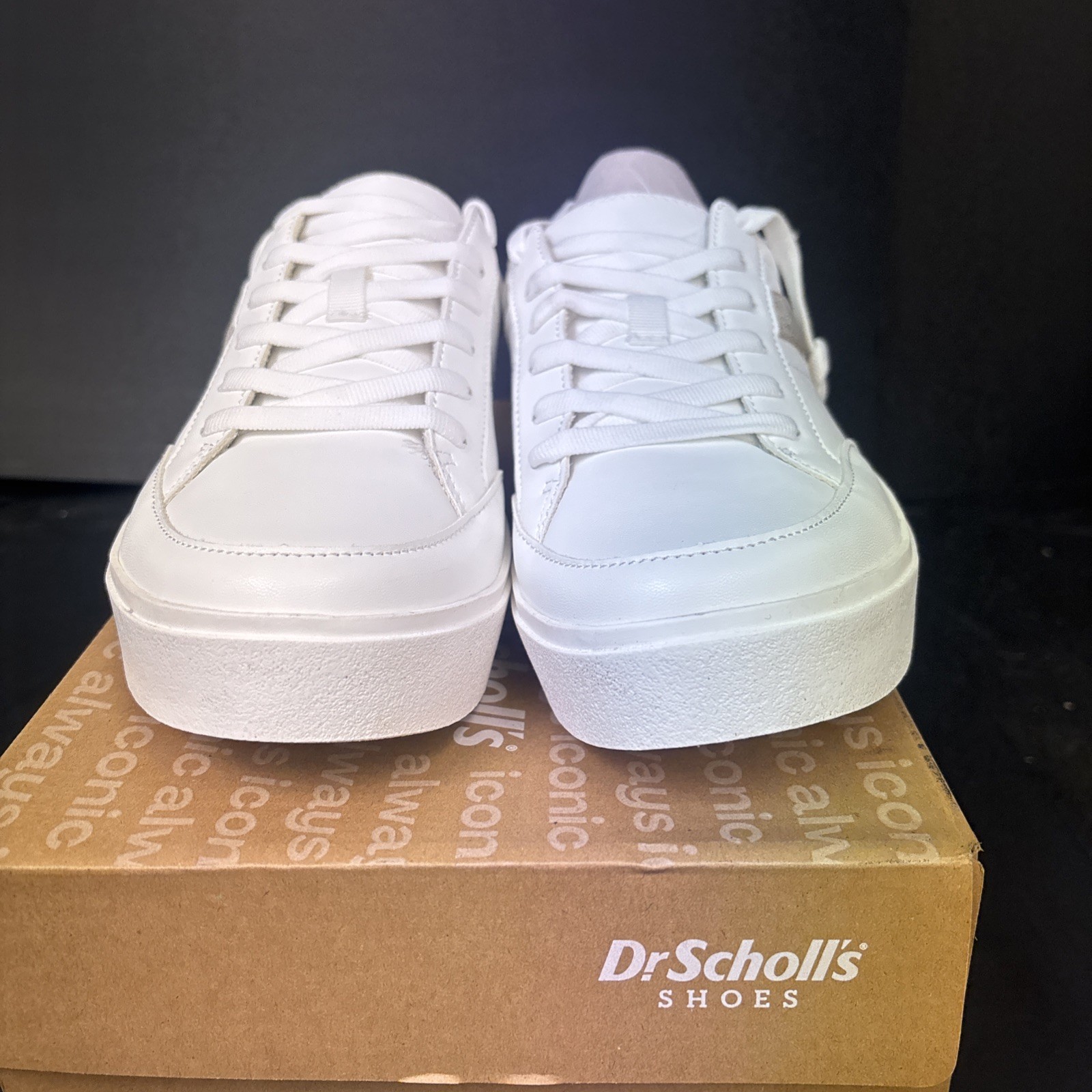 Dr Scholl’s Women’s Madison Lace White Gold Sneaker Sz 7.5 NWB