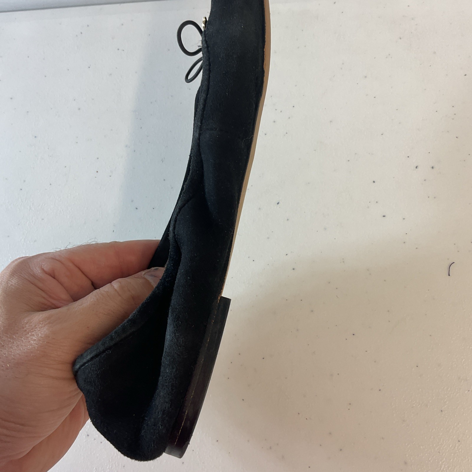 Sam Edelman Felecia Flat Ballet Shoes Black Sude Holiday 9 Casual Travel