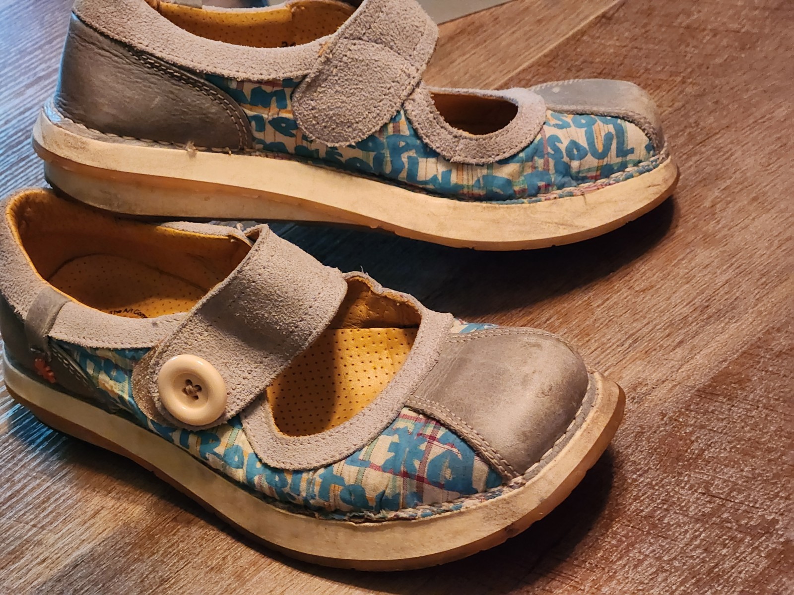 THE ART COMPANY Womens Leather Suede Mary Jane Shoes Sneakers Size Euro 38