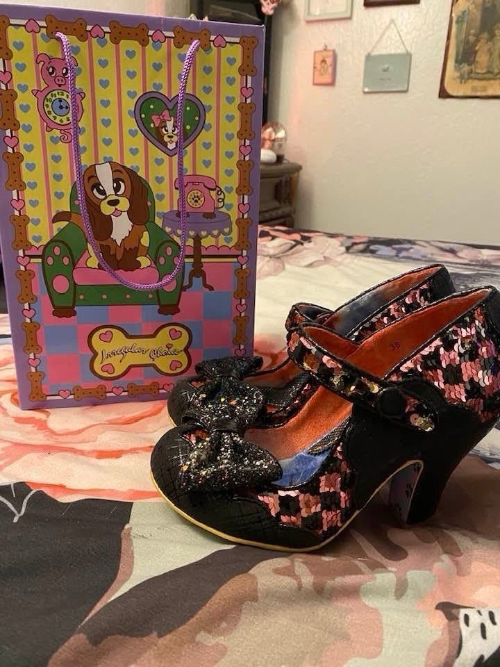 Irregular Choice Women’s Think Big Mary Jane Heels Black Multi Size 38