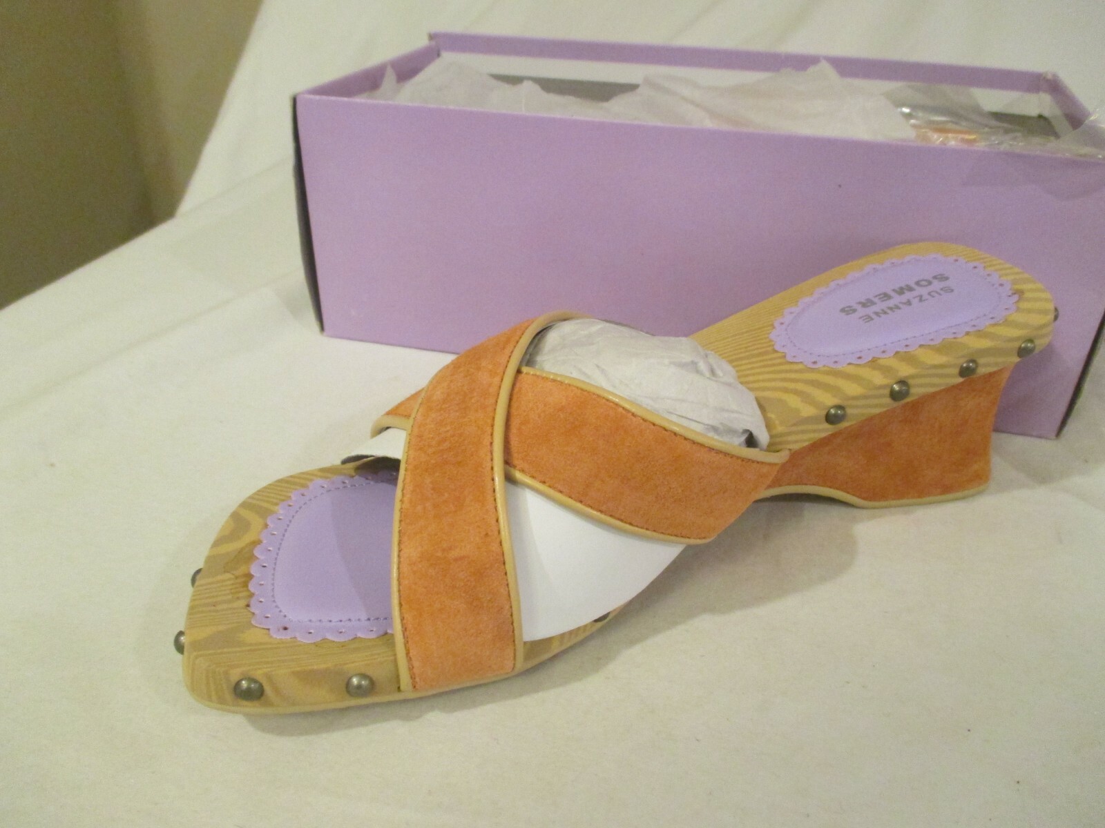Suzanne Somers Wedge Sandal Women’s Sz 9 W #714669 Terrra Cotta New in Box