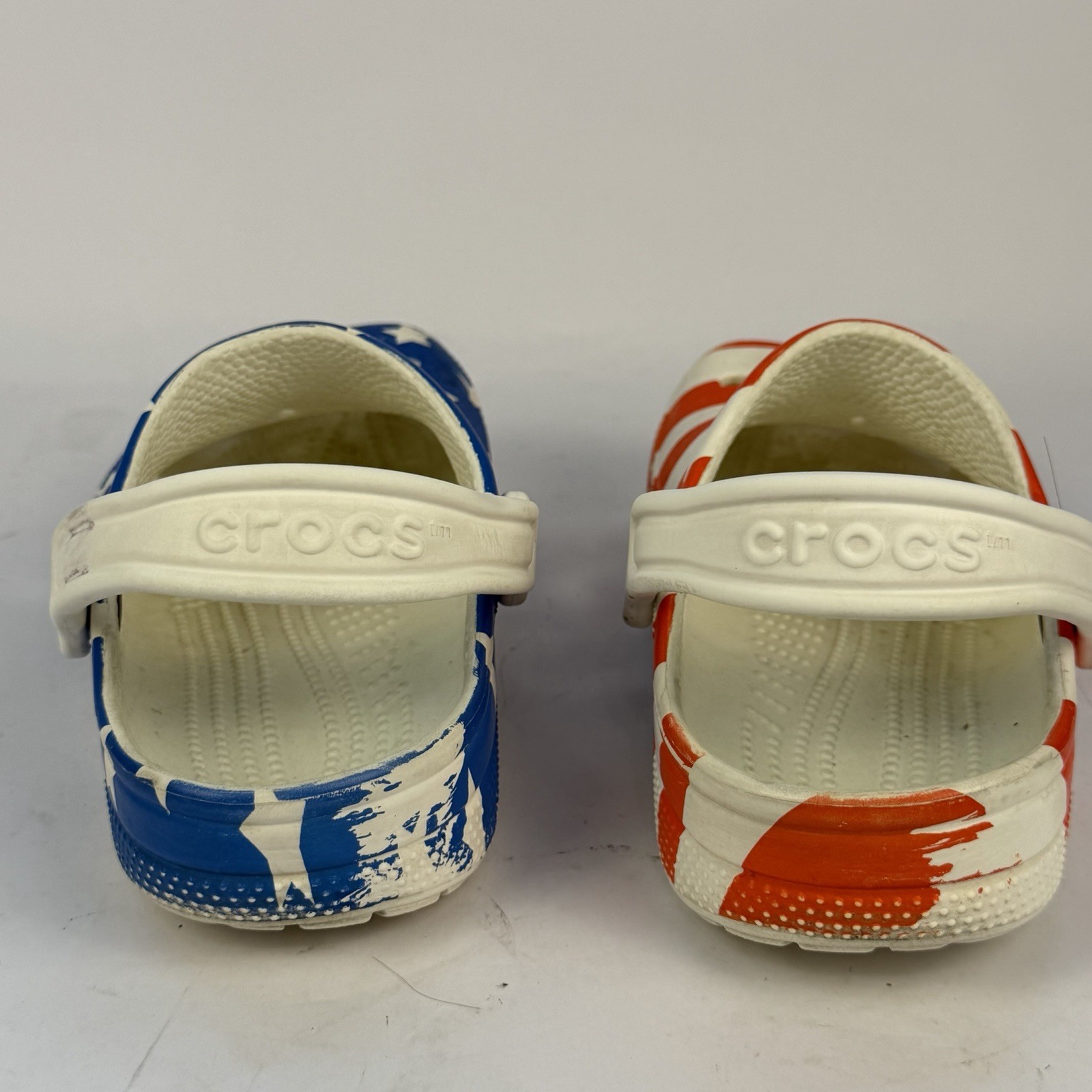 Crocs Classic Clogs American Flag Stars Stripes Red White Blue Mens 4 Womens 6