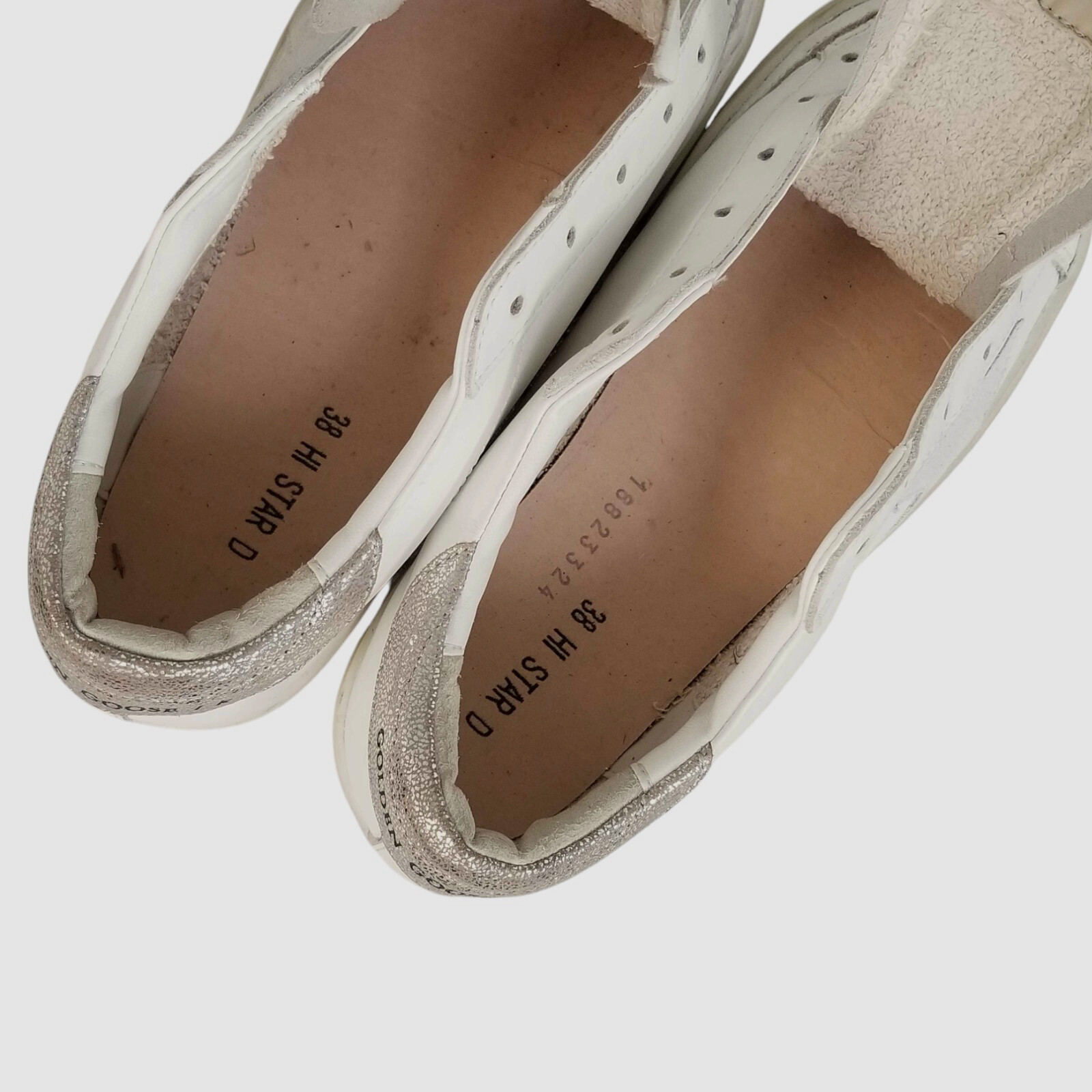 Golden Goose Women’s White Pure Star Leather Low-Top Sneaker Shoes Size 38