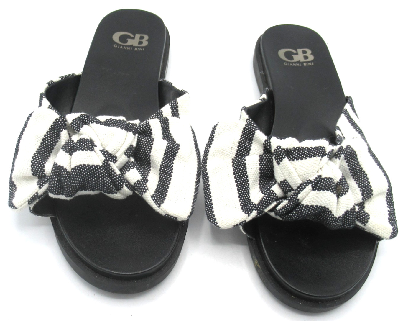 NEW sz 8.5 Gianni Bini black & white slides