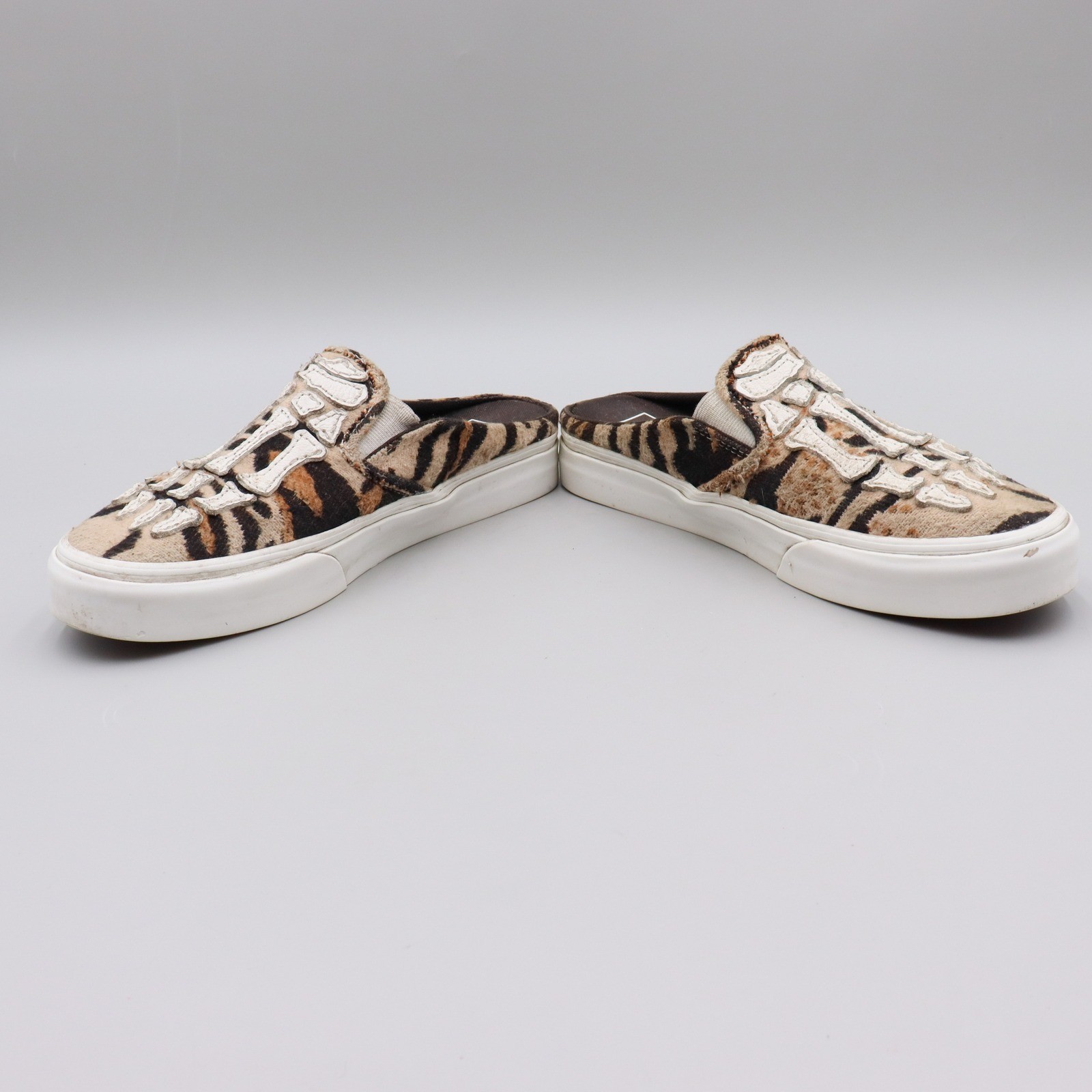 Vans Classic Slip-On Mule Hazy Bones Tiger Animal Print Womens 8 Mens 6.5