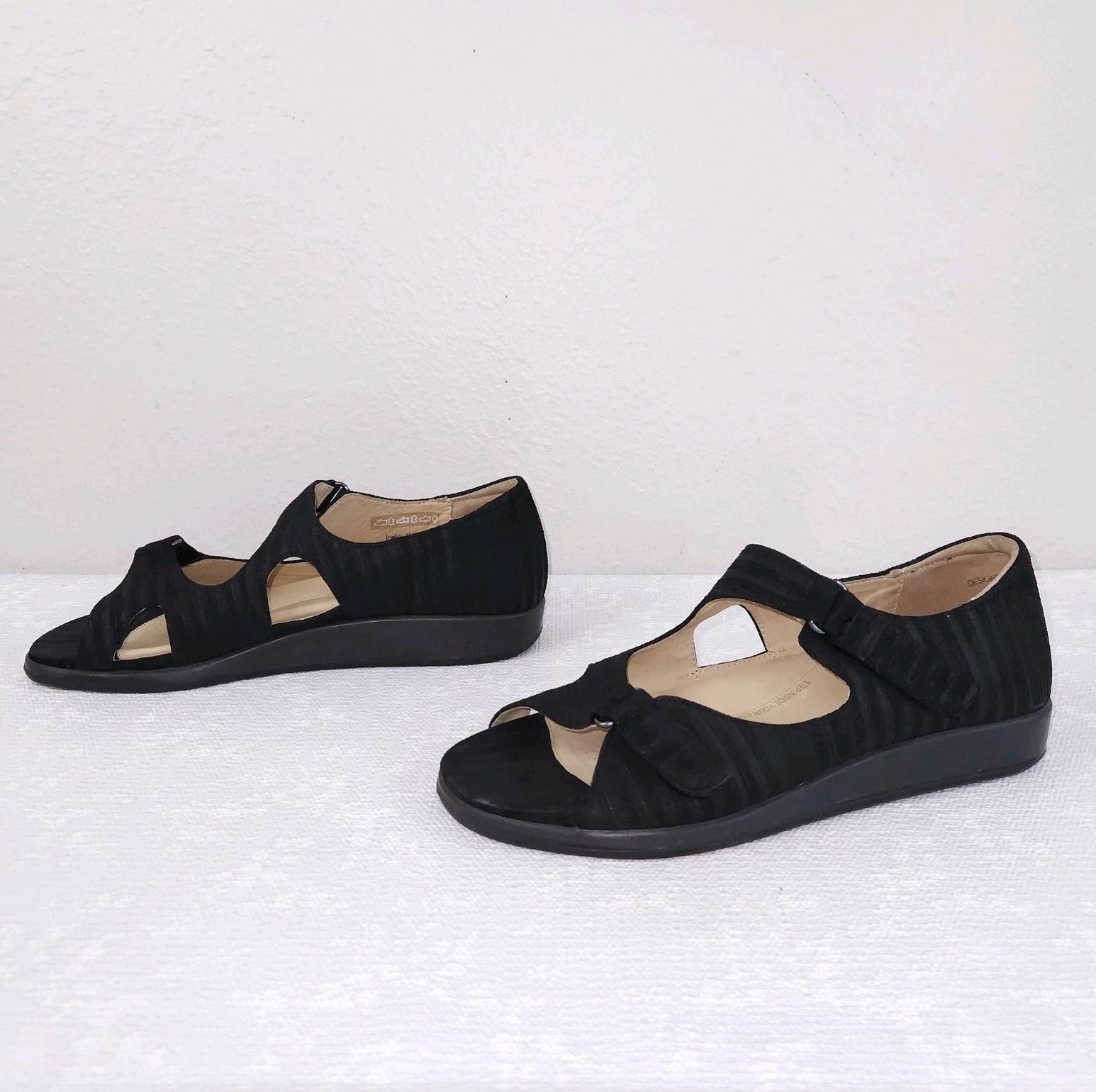 ZIERA India Sandals Women’s EU 41 US 10-10.5 Black Closed Heel Flats Brucey