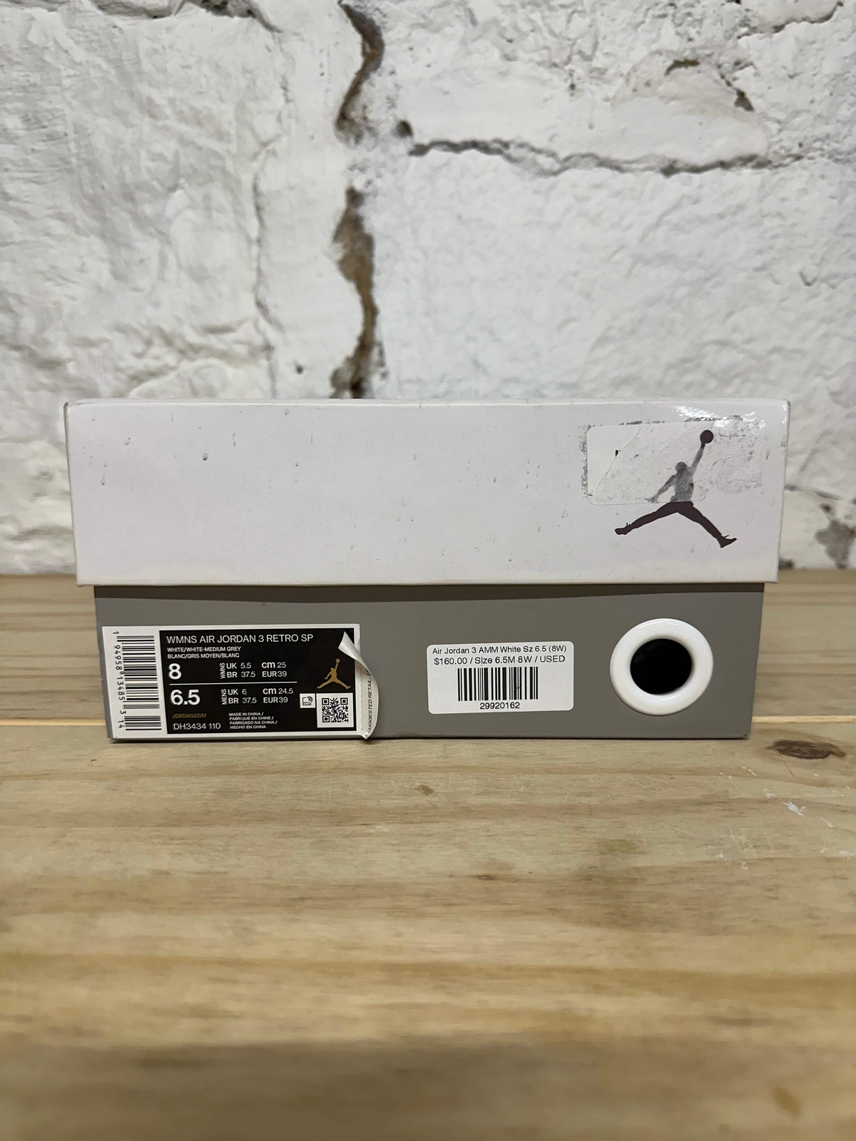 Air Jordan 3 Retro SP A Ma Maniére Womens Size 8 Preowned Sneakers DH3434-110