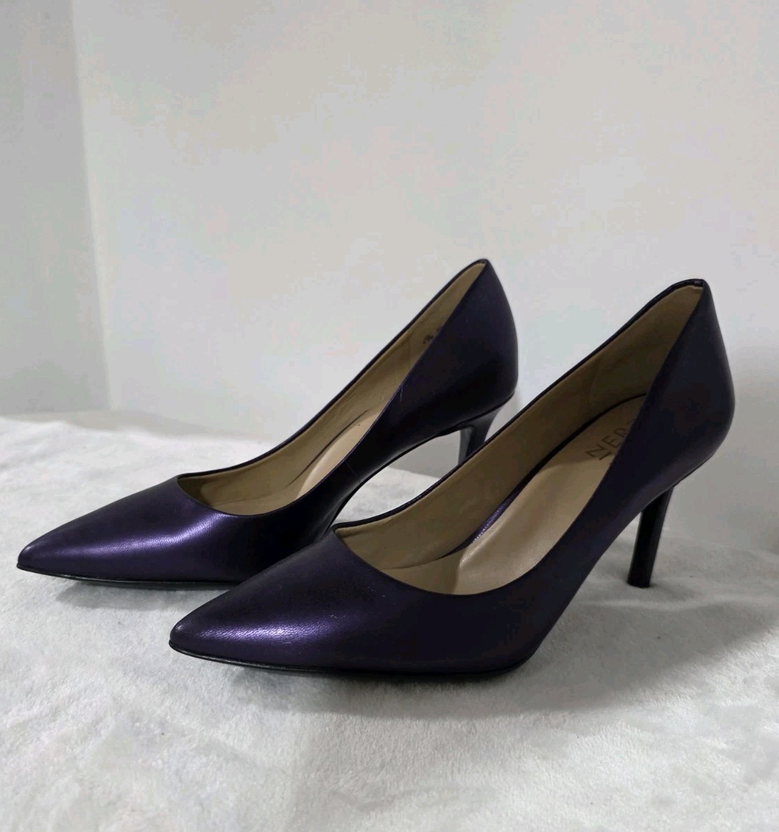 Naturalizer Anna Women’s Heels Deep Plum Purple Leather Size 6.5M