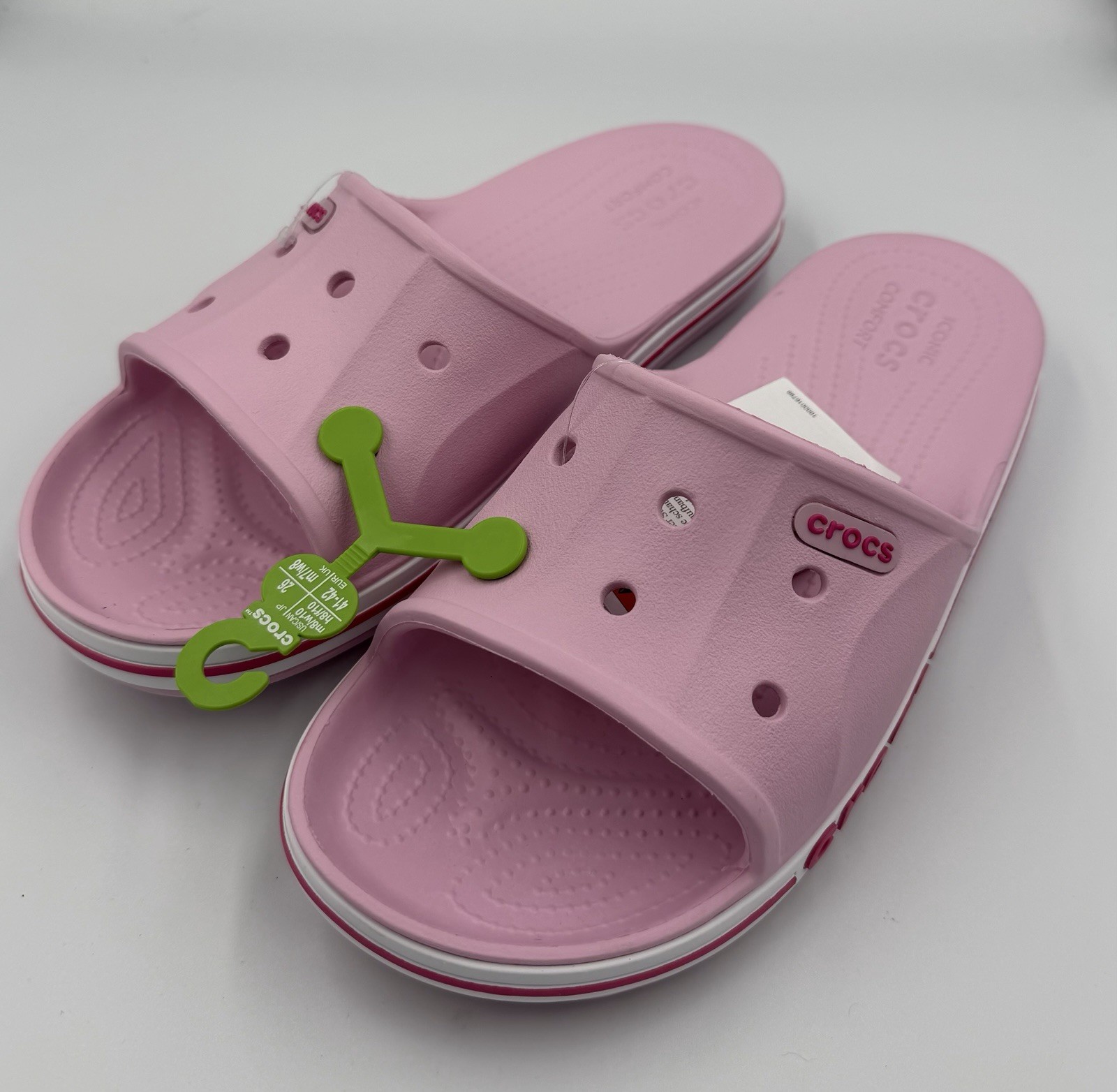 Crocs Bayaband Shoes Women’s Size 10 Pink Slides Comfort Sandals Unisex