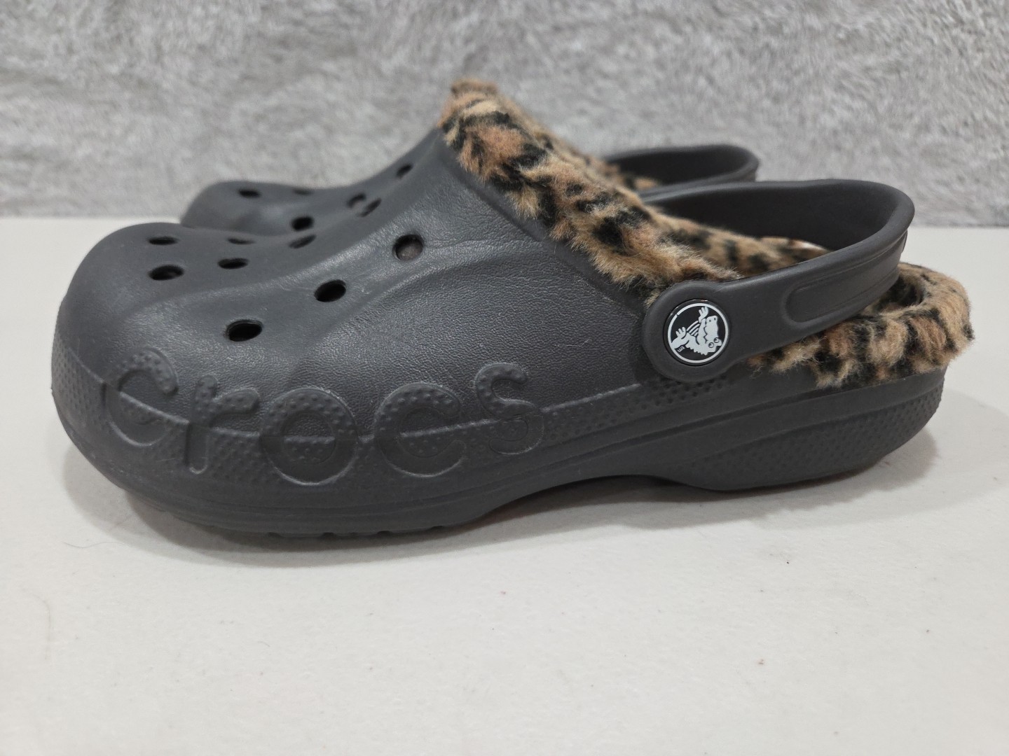 Crocs Unisex Baya Leopard Lined Clog | 16238 Unisex Sz Men’s 6 Women’s 8