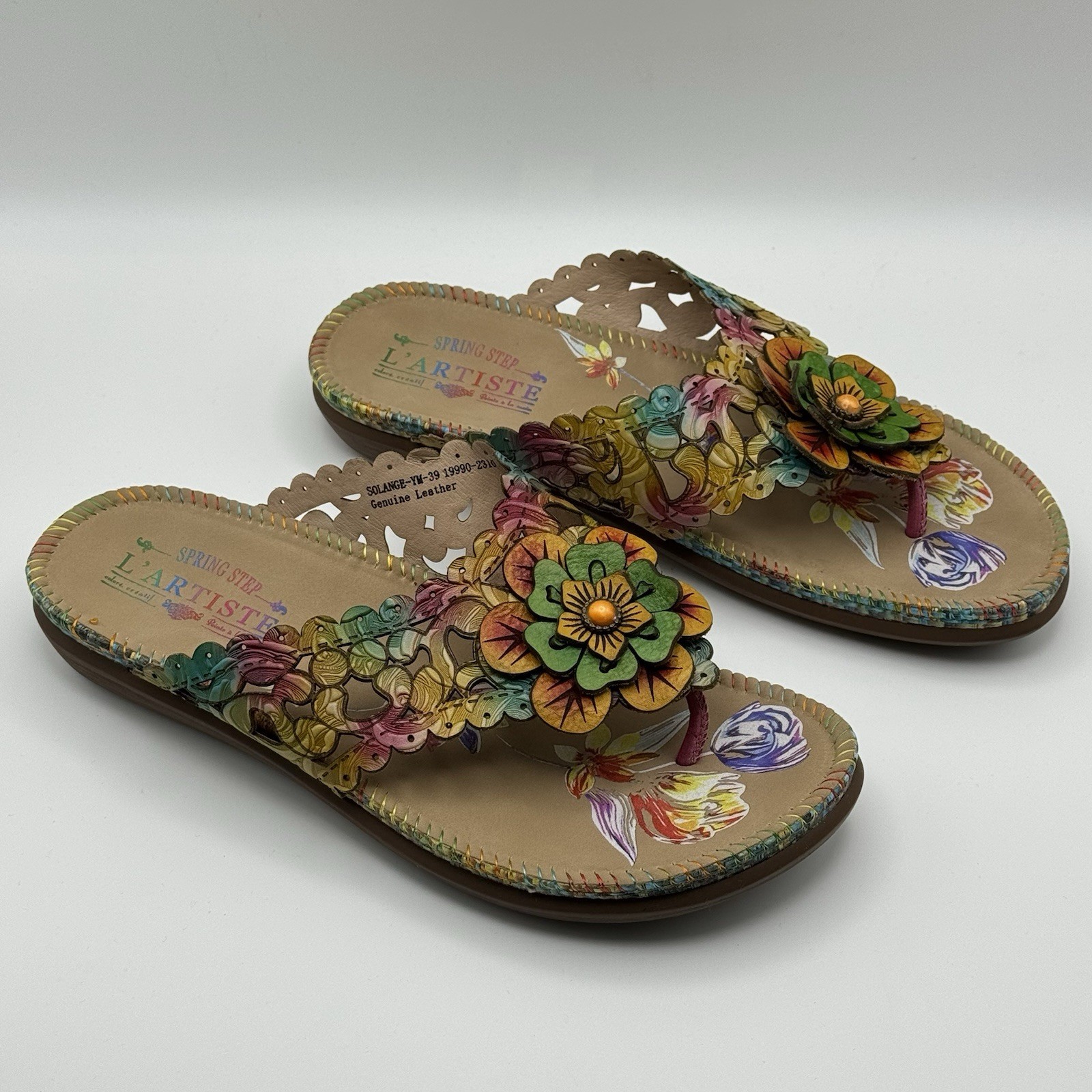 Spring Step L’Artiste Women’s Solange Thong Sandal 39/ US 8.5-9