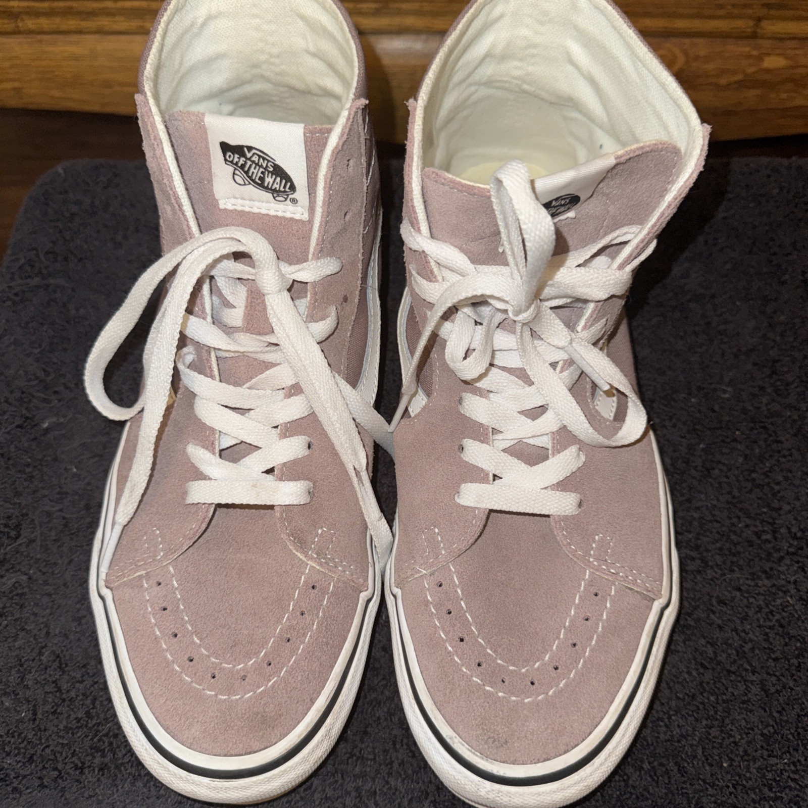 Vans Sk8 Hi Tapered Women’s 10.0 or men’s 8.5 Pink Rose Smoke Canvas Skate Shoes