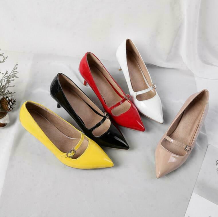 Sexy Womens Casual Pointed Toe kitten Heels Pumps party Dress Shoes Plus Size