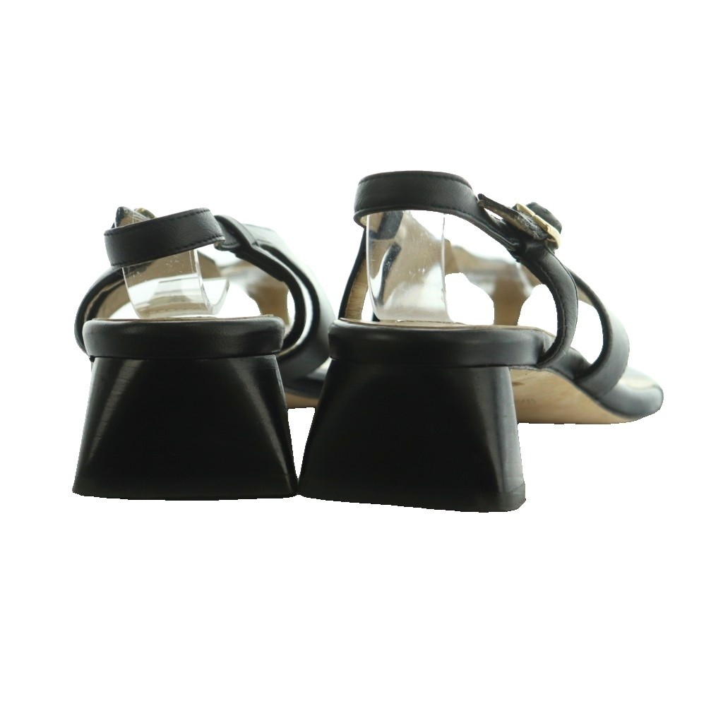 PELLICO SUNNY Thong Sandals Square Toe Strap 38 24.0-24.5cm Black Black /MI ■OS