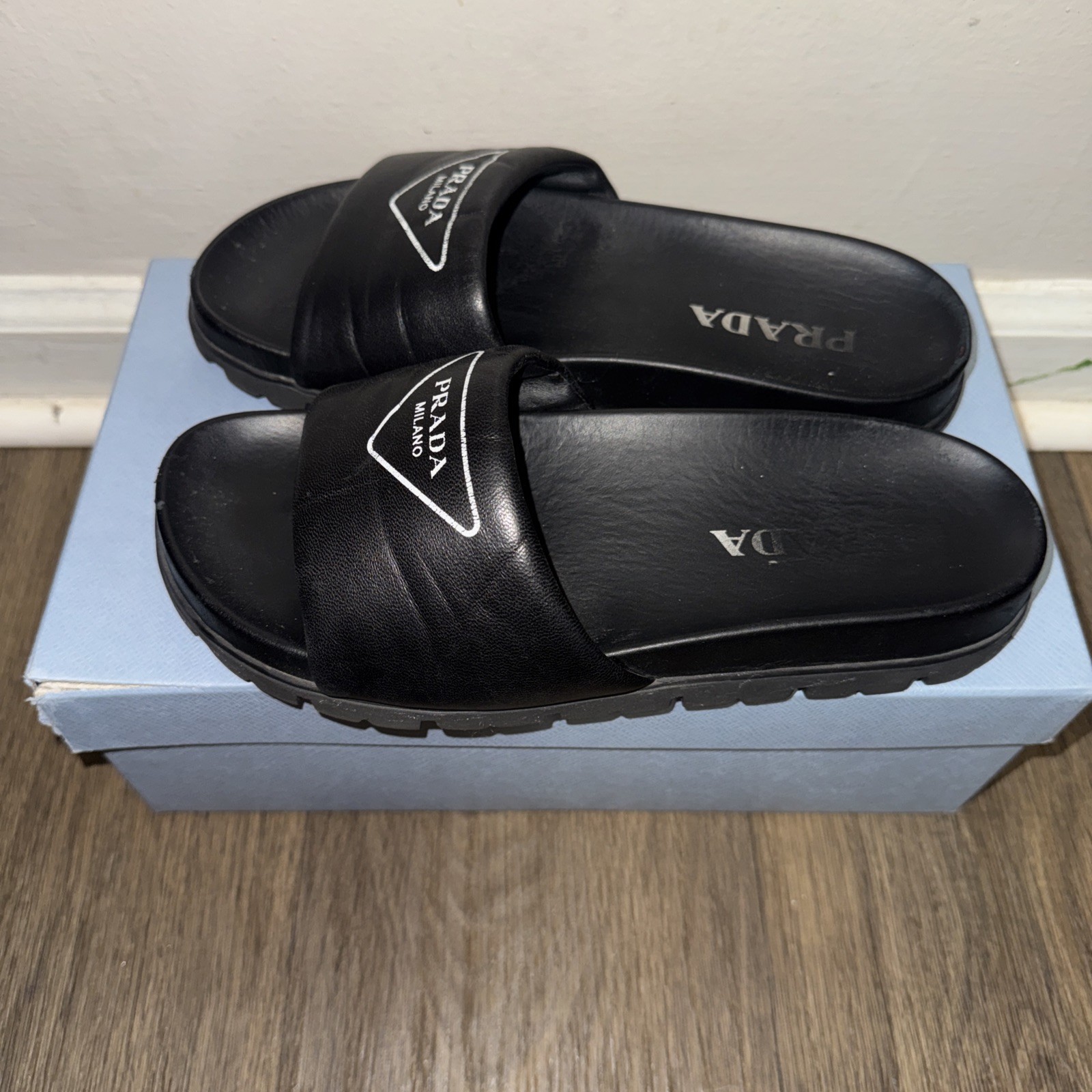 .Prada Slide Sandals Black Women’s Size EU37/US6.5