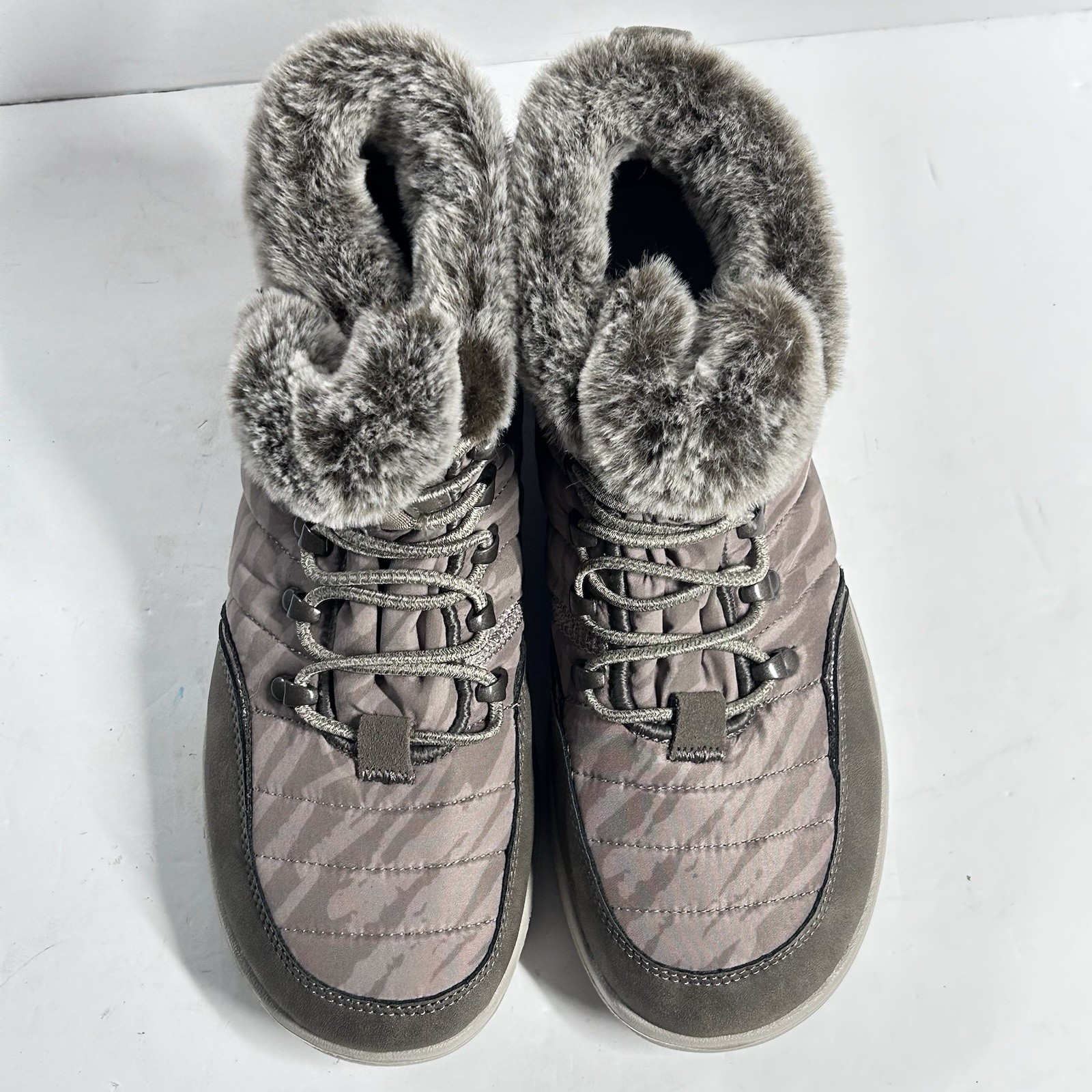 Hey Dude Brandy Boots Size 9 Nougat Brown Fur Top Bootie Outdoor Walking