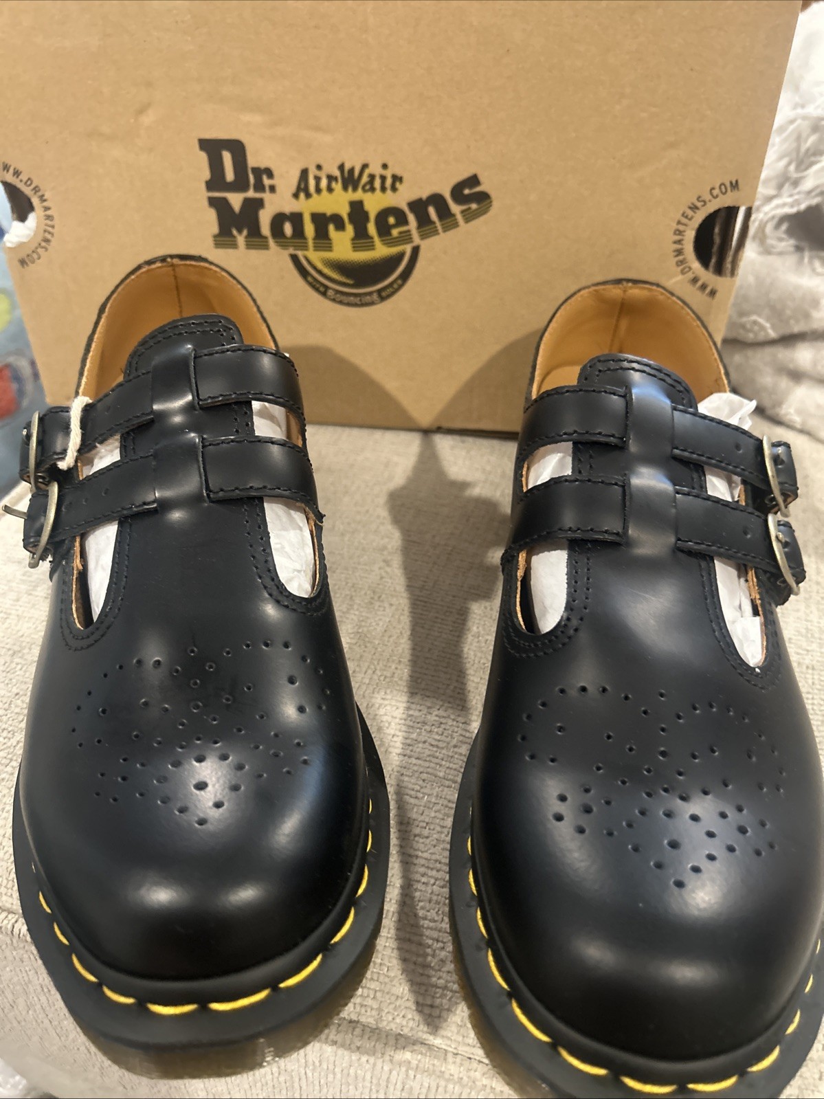 Dr. Martens 8065 Mary Jane Smooth Leather Black NEW Double Buckle women size 11